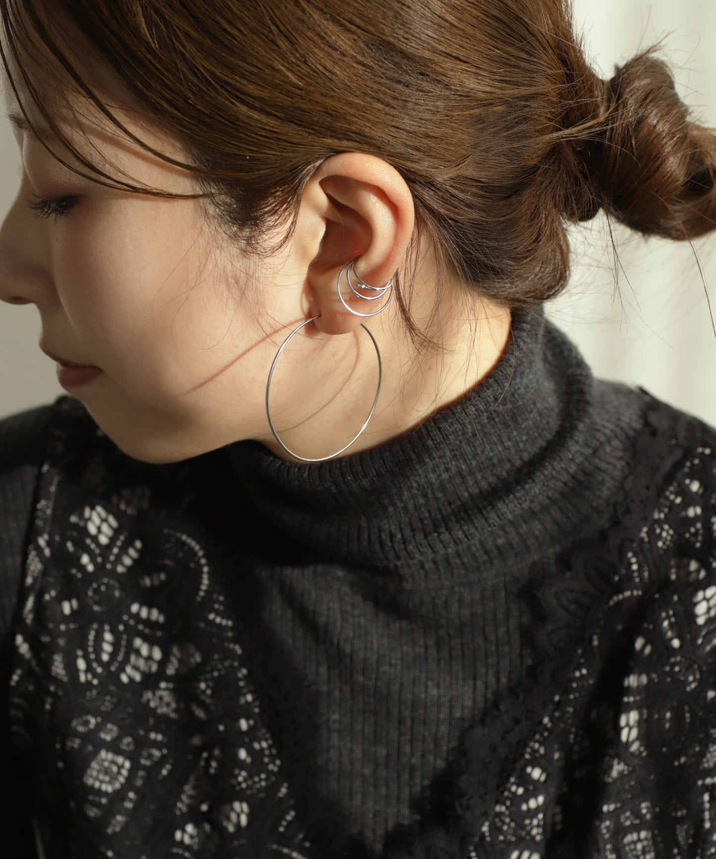 Hoop Earrings [Stainless Steel] [UMU] [S]