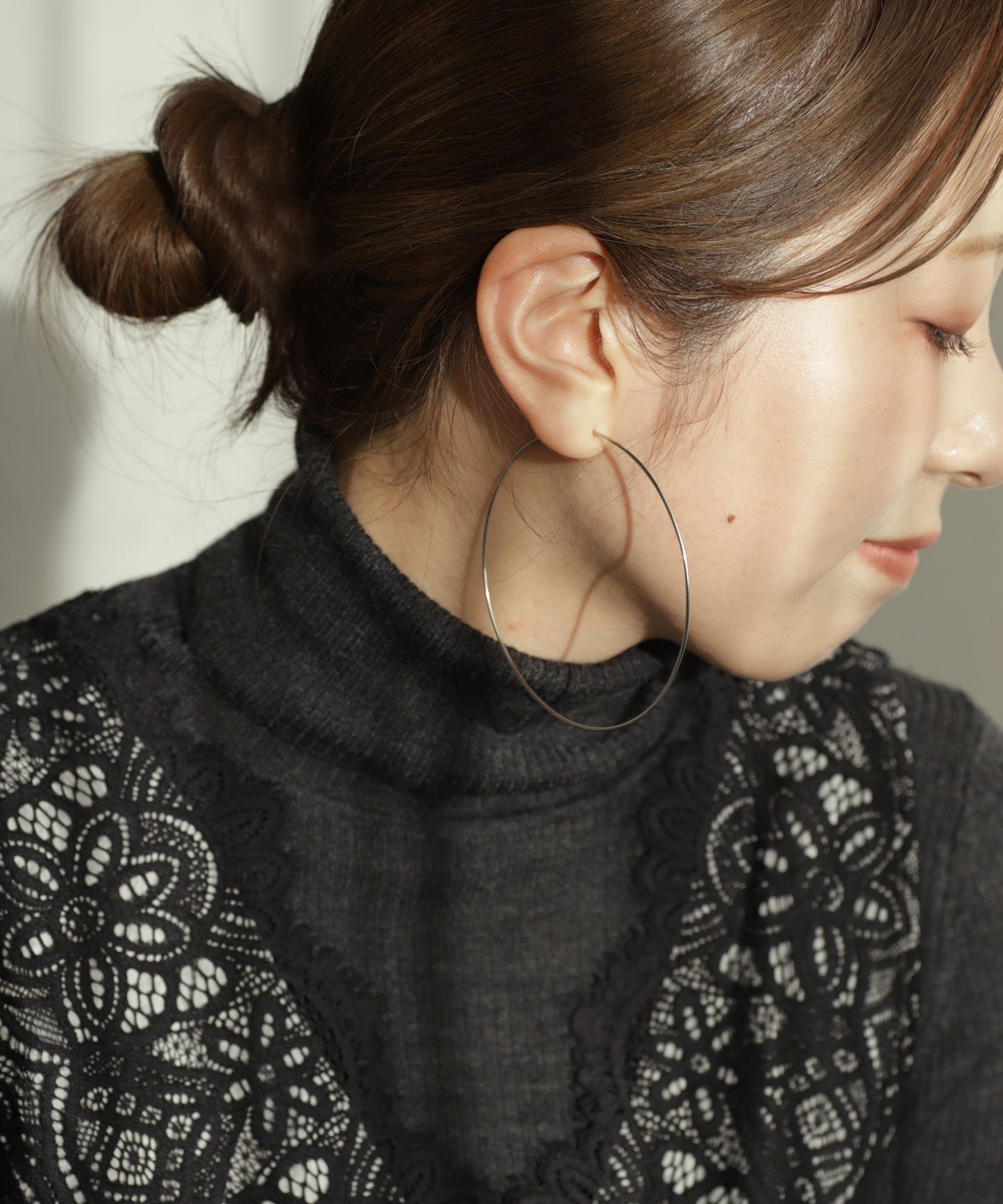 Hoop Earrings [Stainless Steel] [UMU] [L]