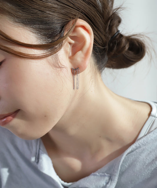 Chain Earrings [Stainless Steel] [UMU]