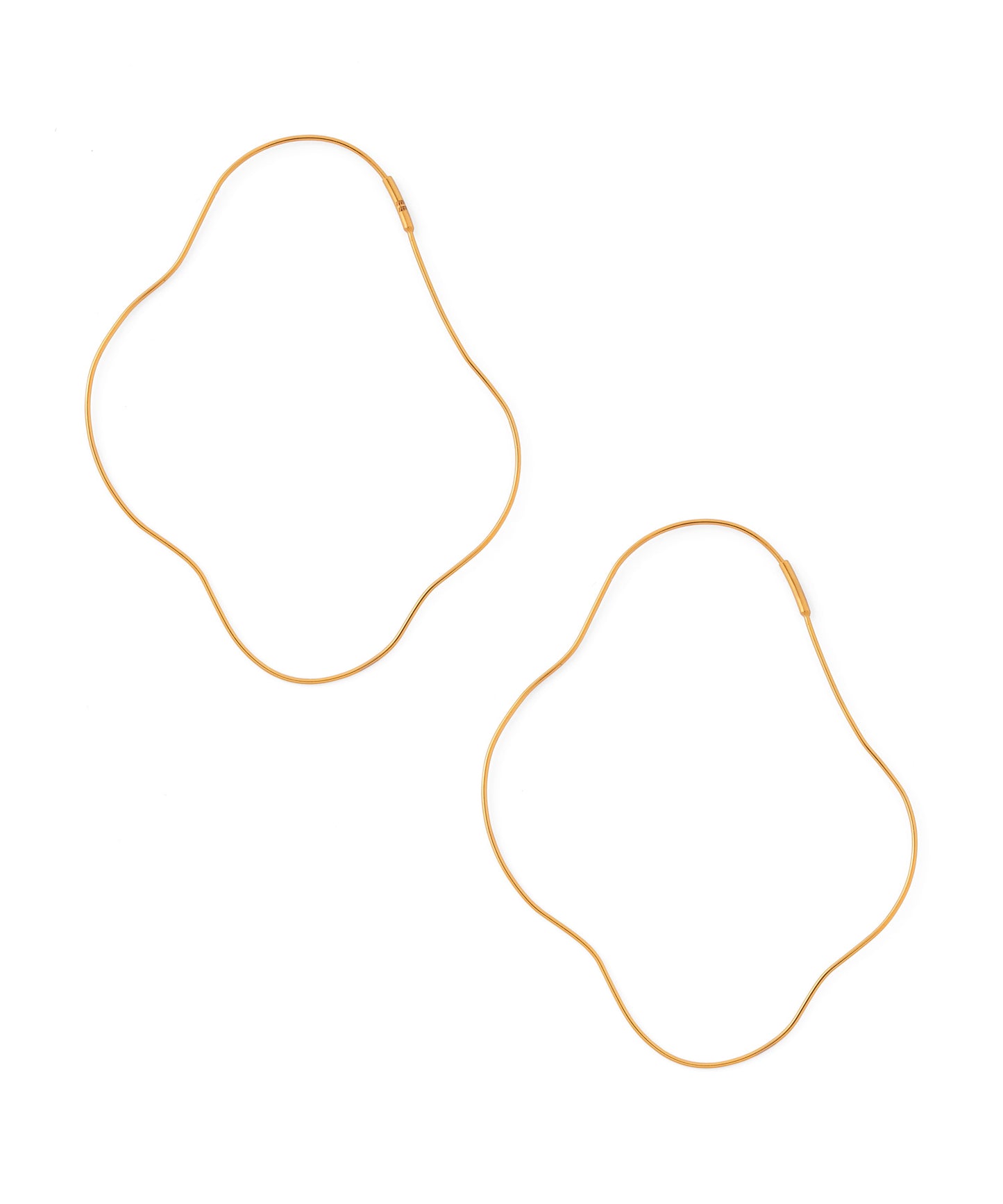 Nuance Line Hoop Earrings [Stainless Steel] [UMU]