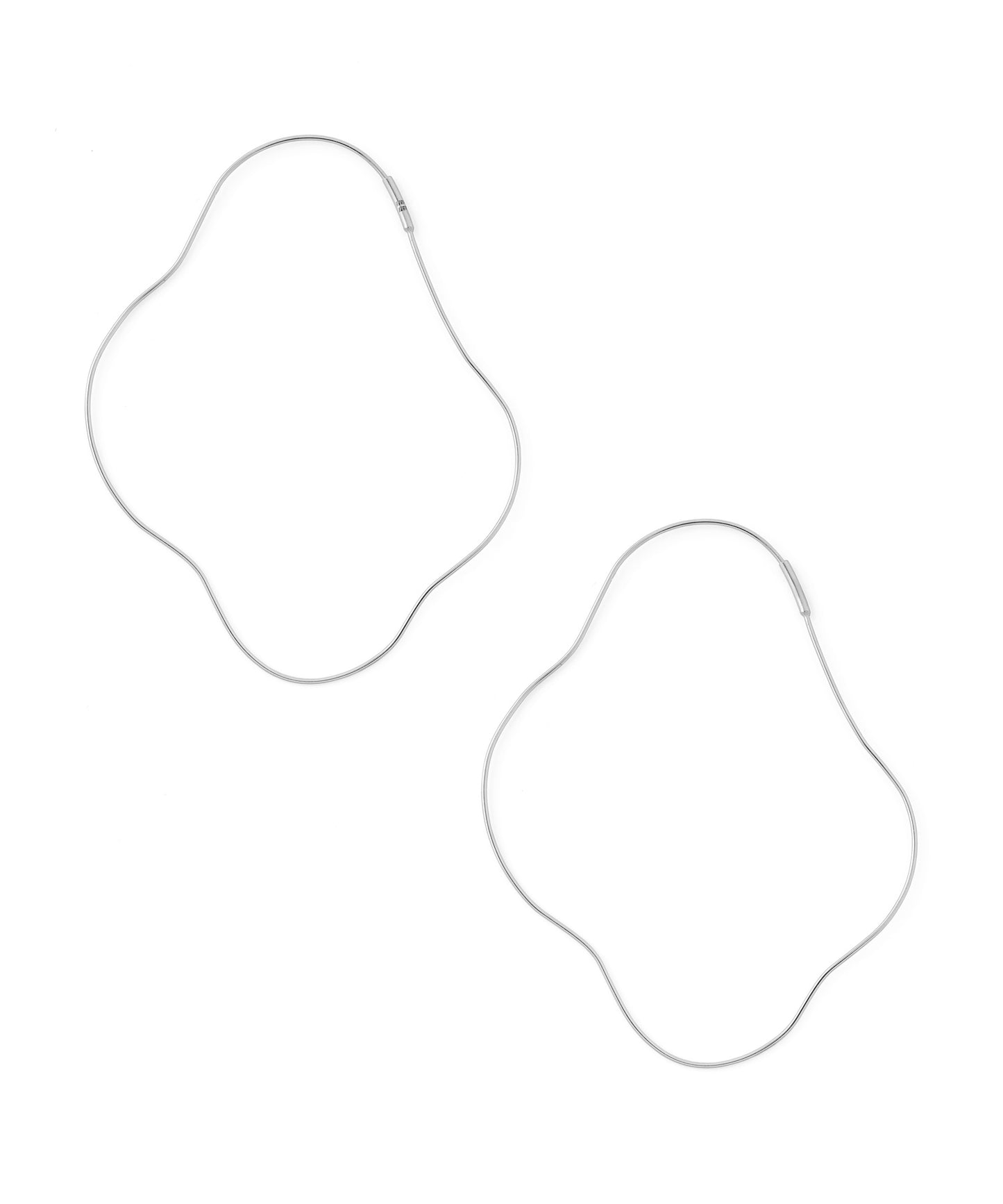 Nuance Line Hoop Earrings [Stainless Steel] [UMU]