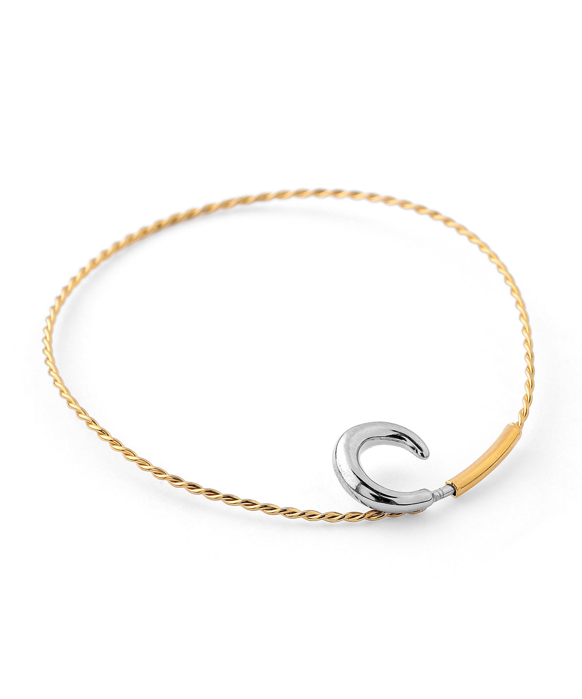Two-Tone Hoop Earrings [Surgical Stainless Steel] [UMU]