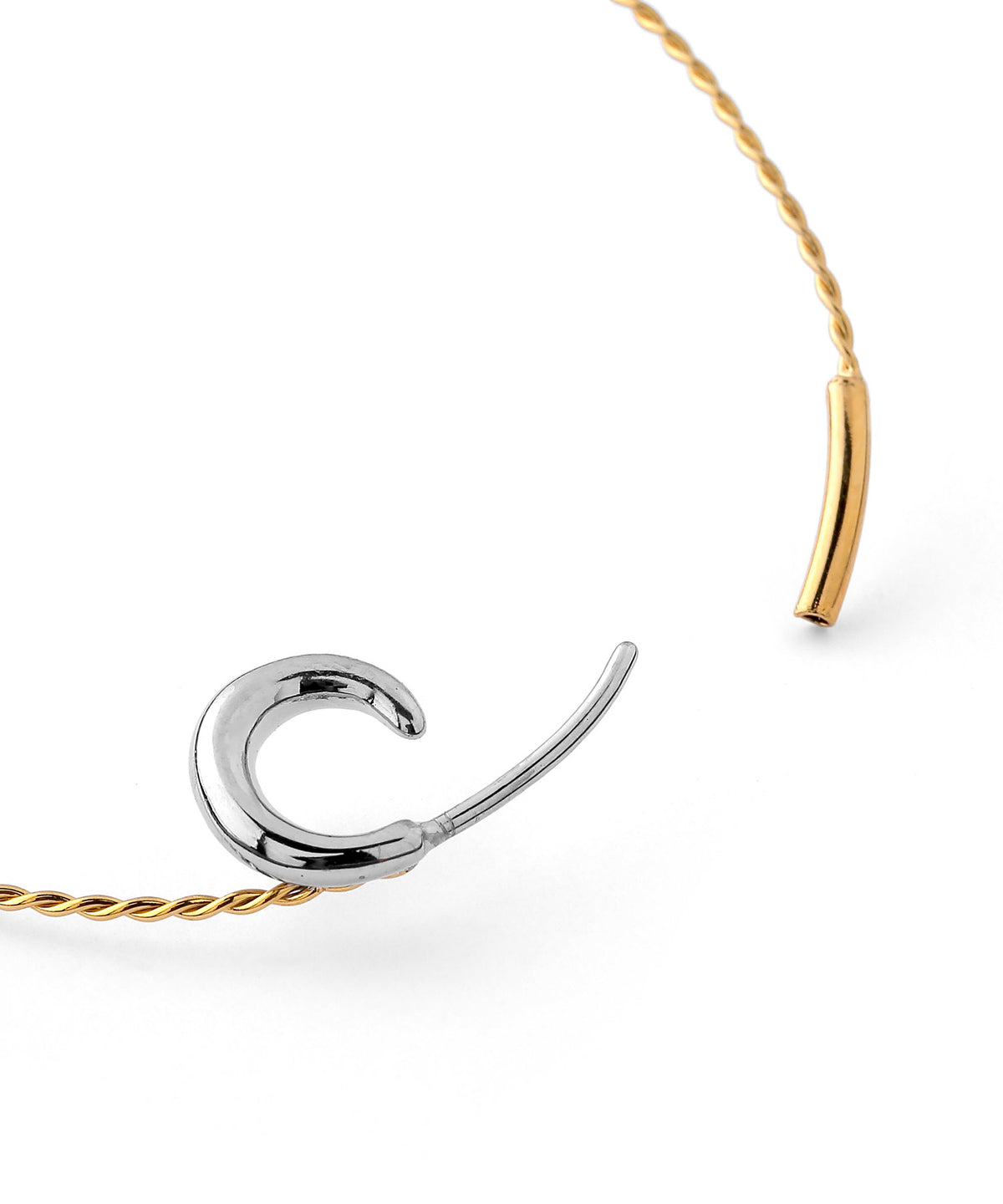 Two-Tone Hoop Earrings [Surgical Stainless Steel] [UMU]