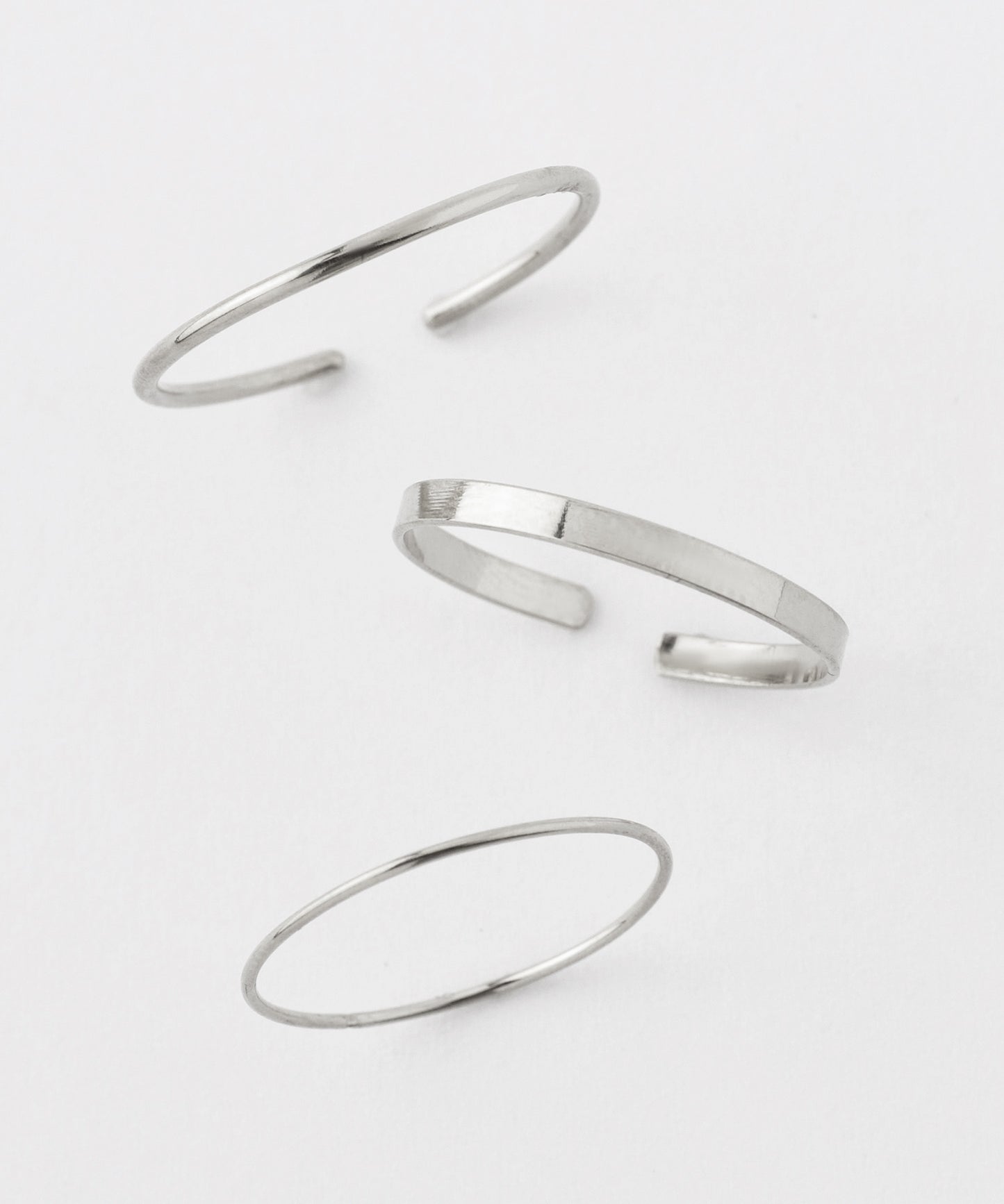 【Stainless steel IP】Metal Ring [set of 3]