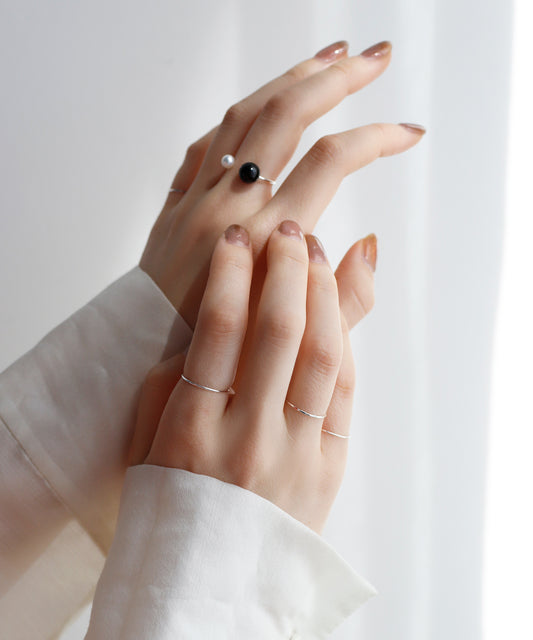 【Stainless IP】Metal Ring [set of 4]