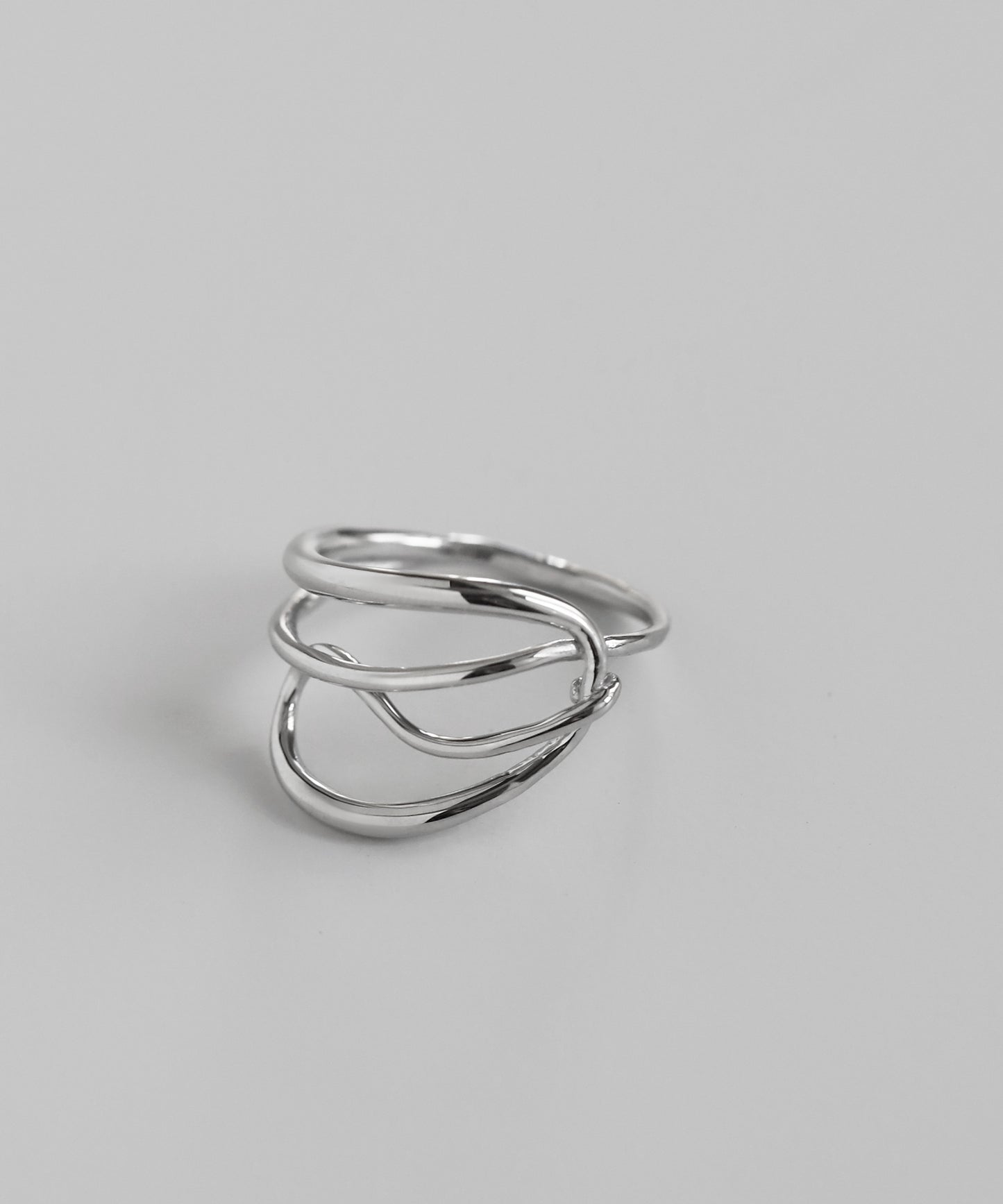 【Limited Quantity】【Stainless Steel IP】Nuance Line Ring