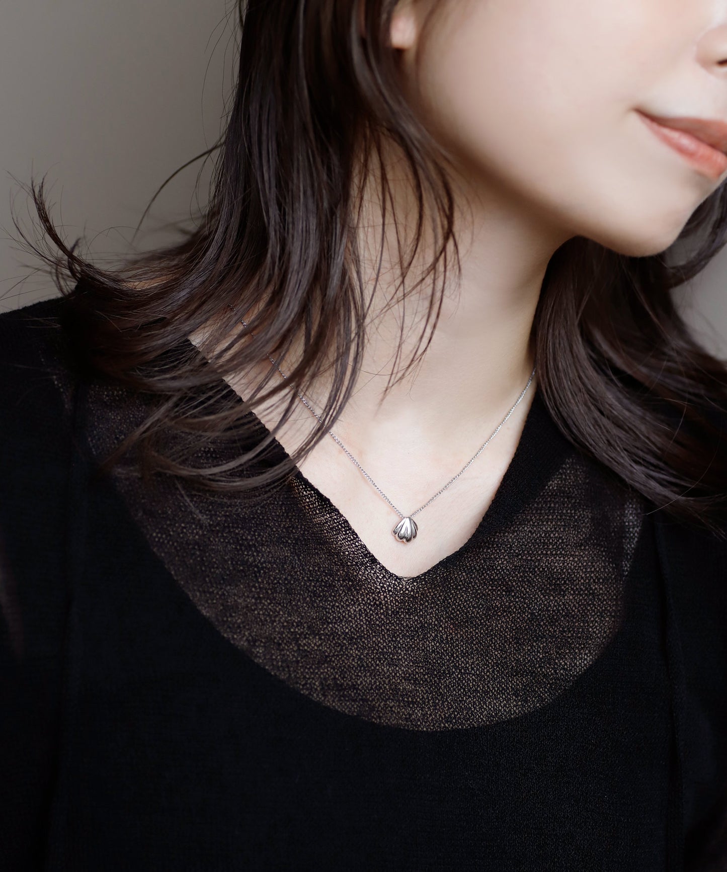 【Stainless Steel IP】Shell Motif Necklace