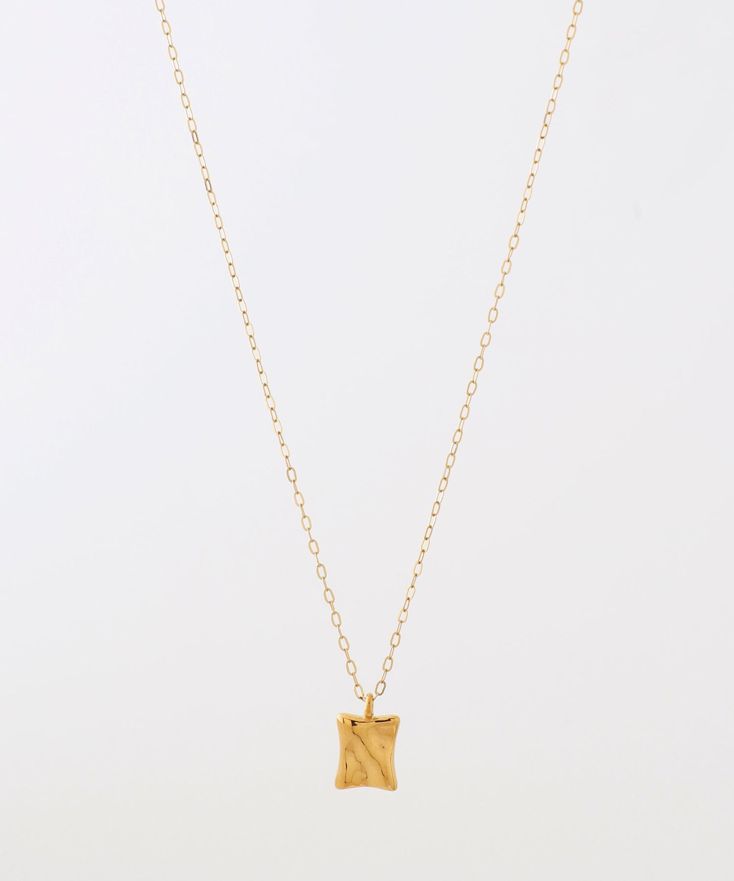 【Stainless Steel IP】Nuanced Square Motif Necklace