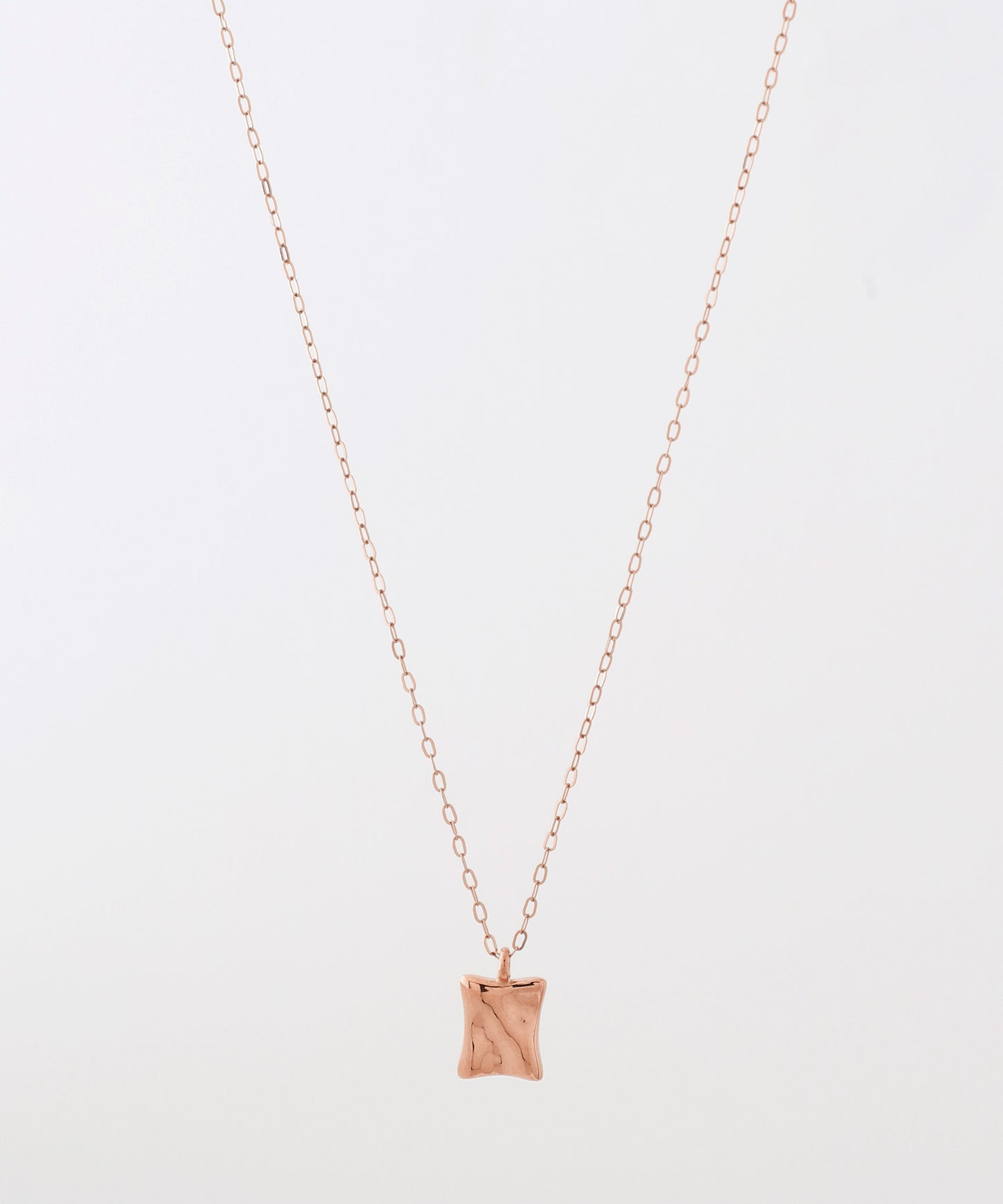 【Stainless Steel IP】Nuanced Square Motif Necklace