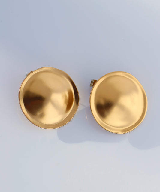 Big Plate Earrings [A] [Stainless Steel]