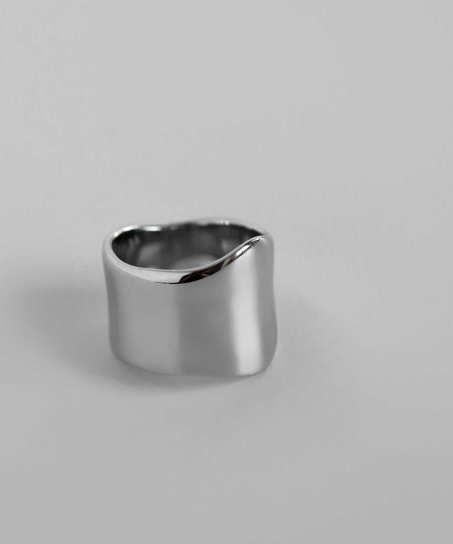 【Stainless Steel IP】Wide Metal Ring