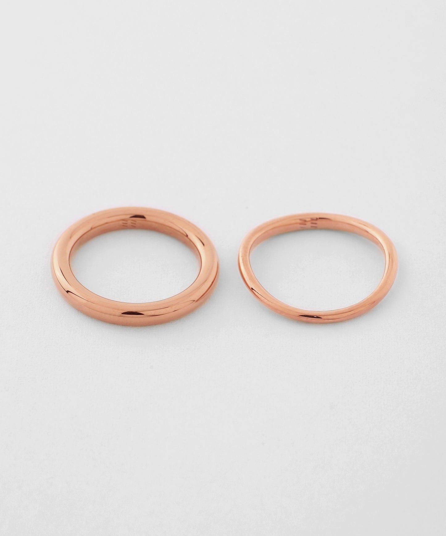 【Stainless Seel IP】 Metal Pinky Ring [set of 2]