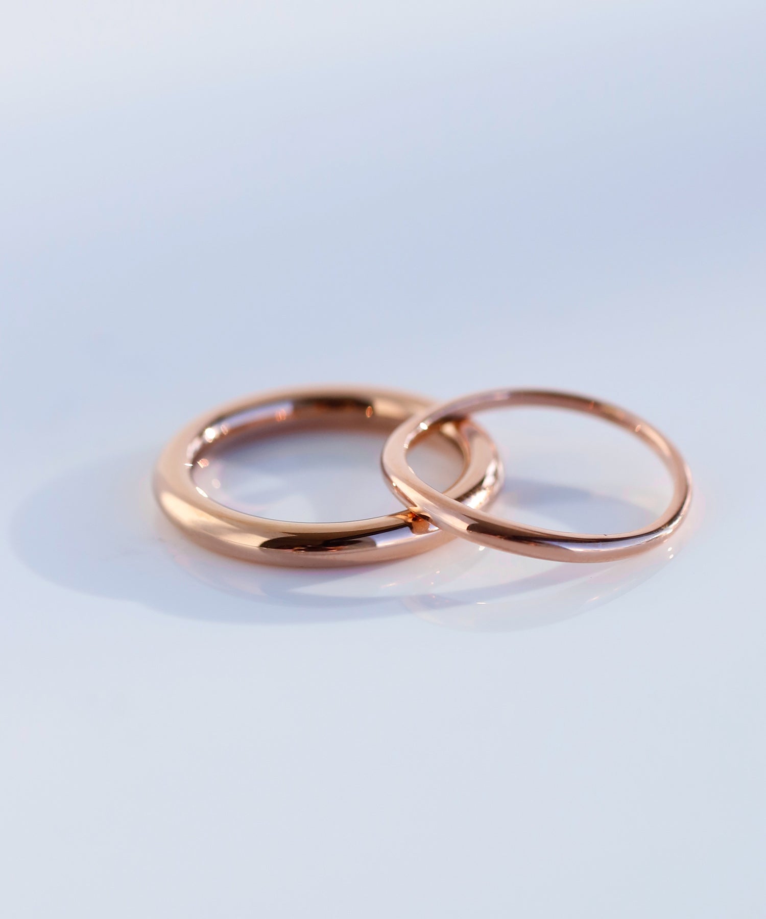 【Stainless Seel IP】 Metal Pinky Ring [set of 2]