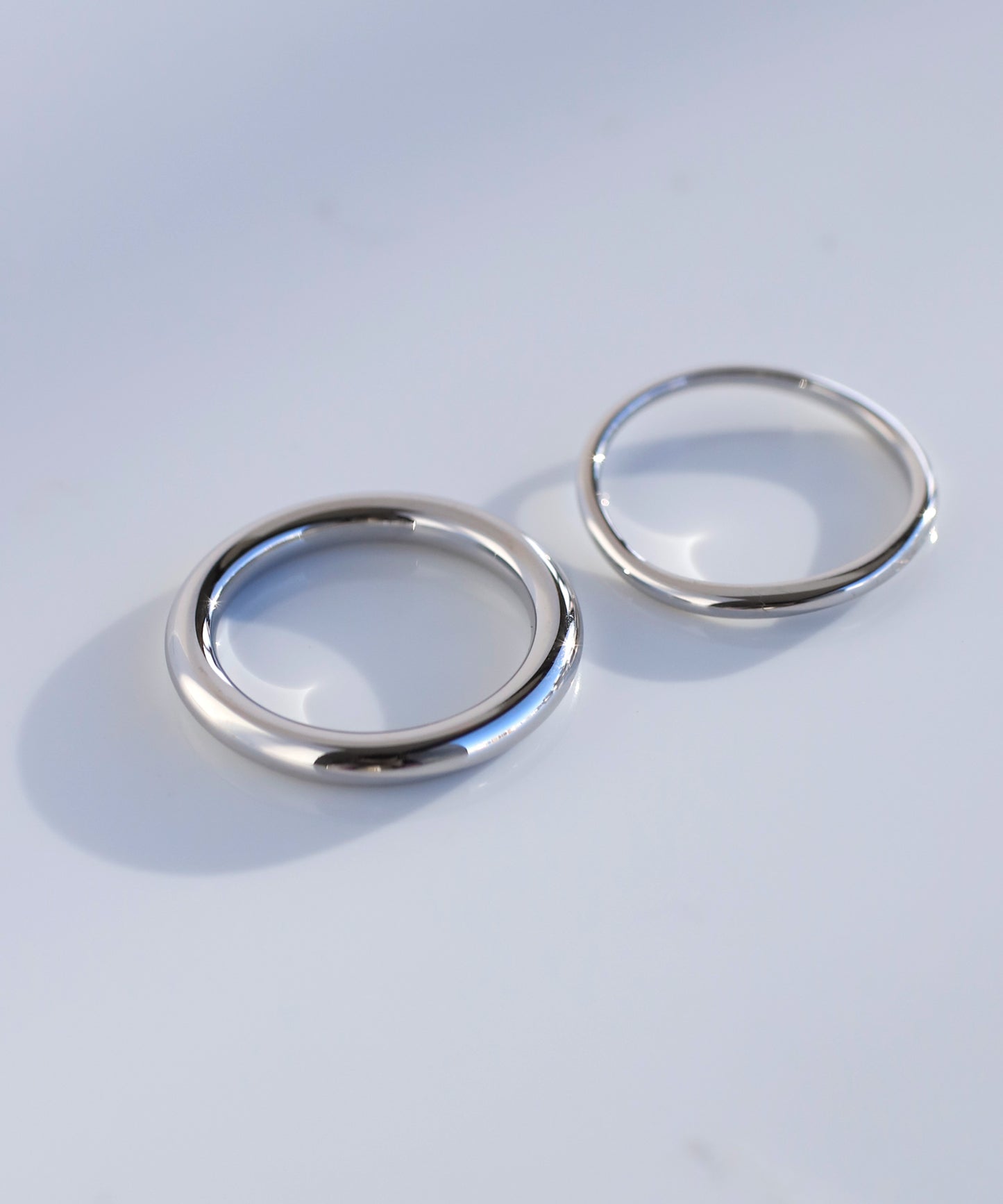 【Stainless Seel IP】 Metal Pinky Ring [set of 2]