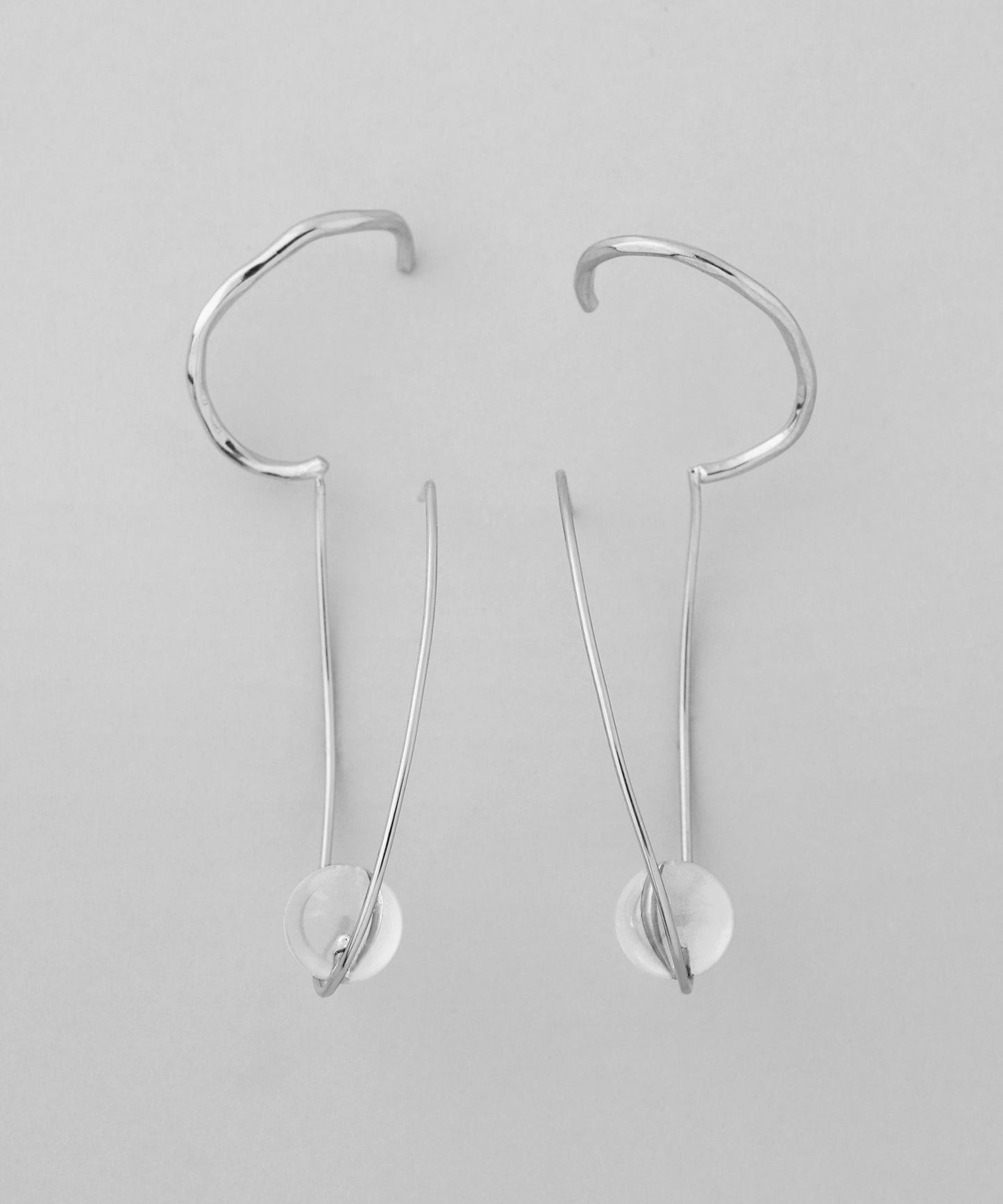 【Stainless Seel IP】Crystal Cuff Earrings