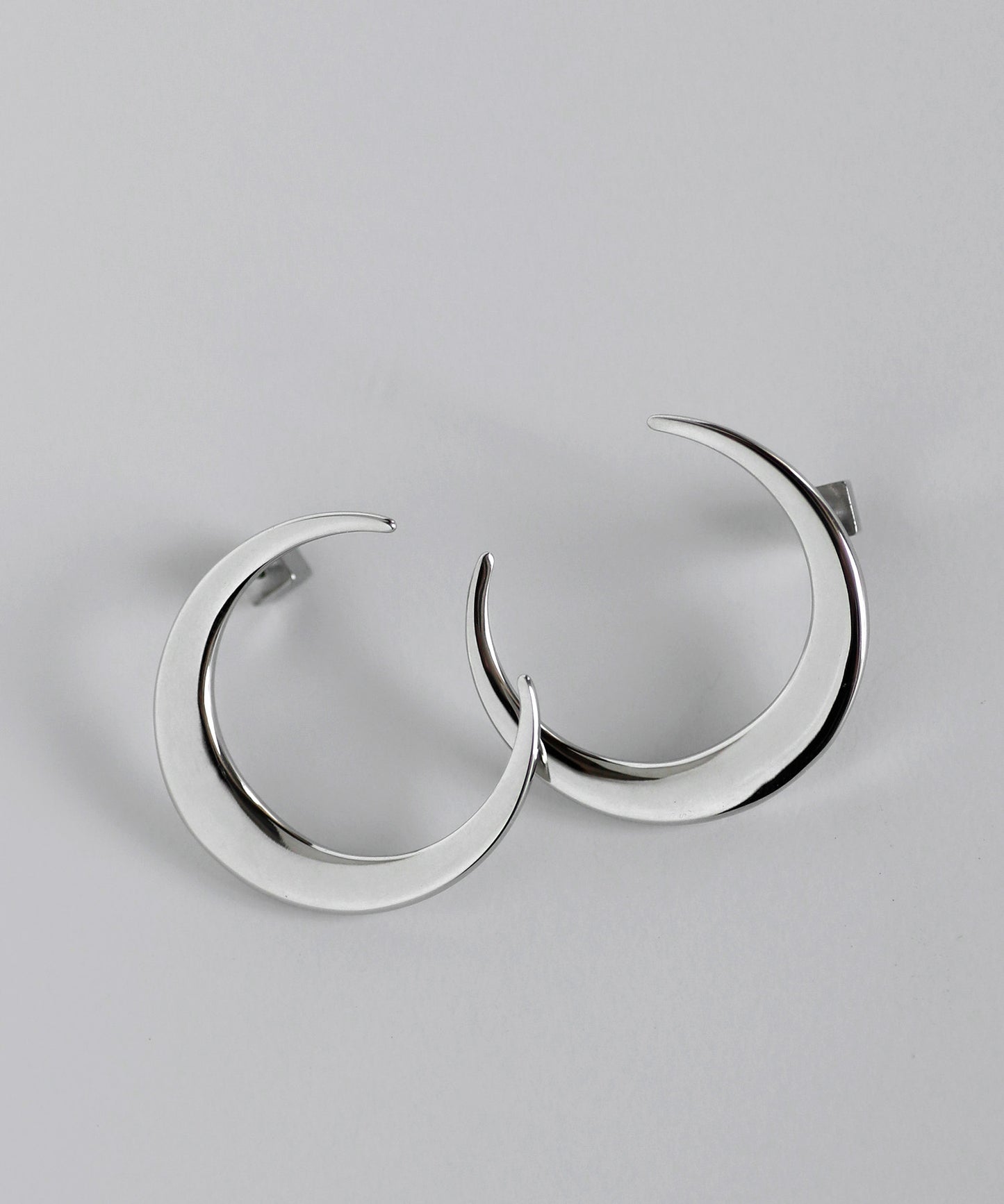 【Stainless Steel IP】Moon Earrings