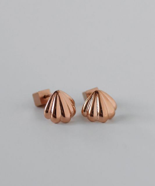 【Stainless Steel IP】Shell Motif Earrings