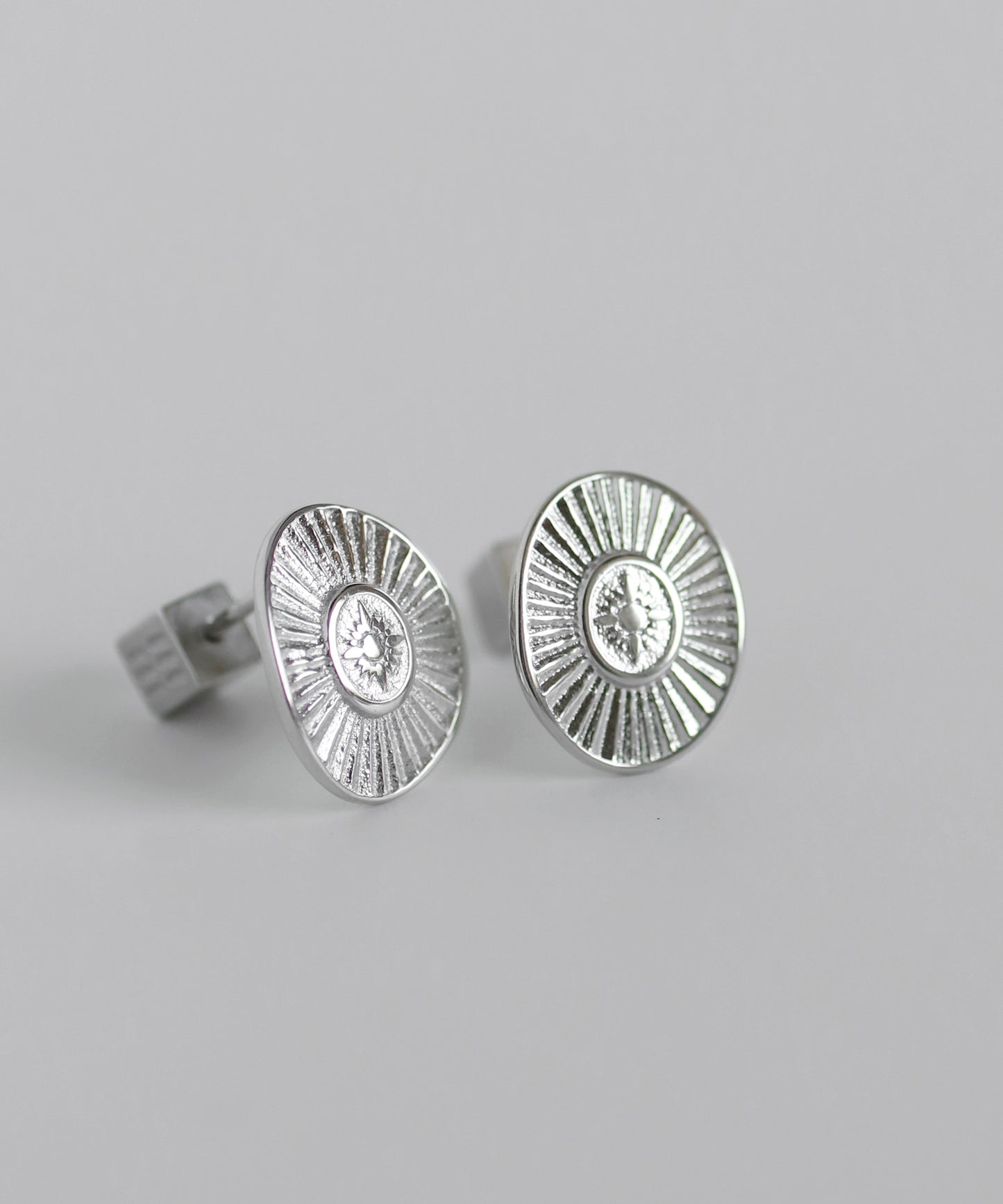 【Stainless Steel IP】Oval Plate Earrings