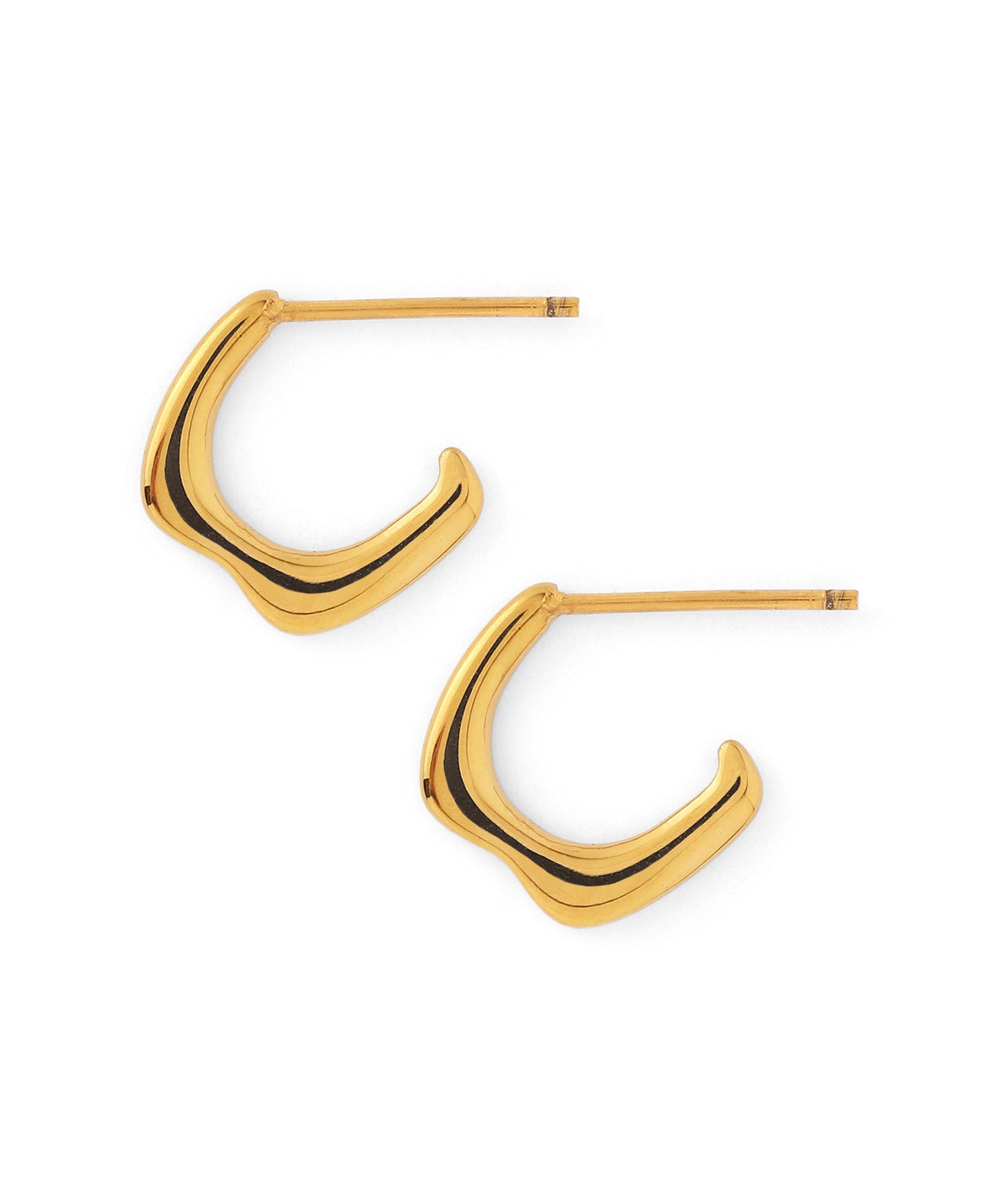 【Stainless Steel IP】Nuance Hoop Earrings [S]