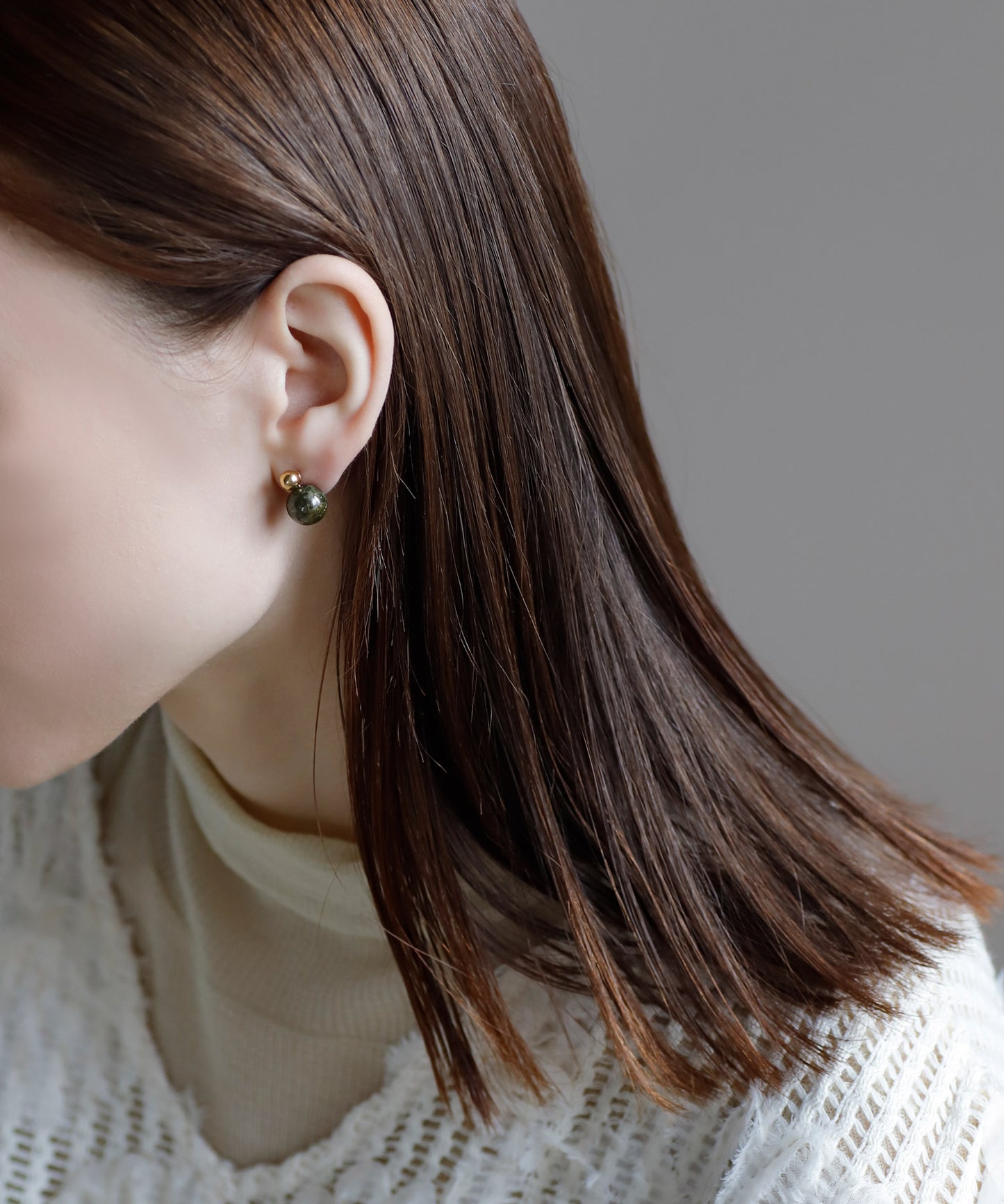 【Stainless Steel IP】2way Sphere Earrings