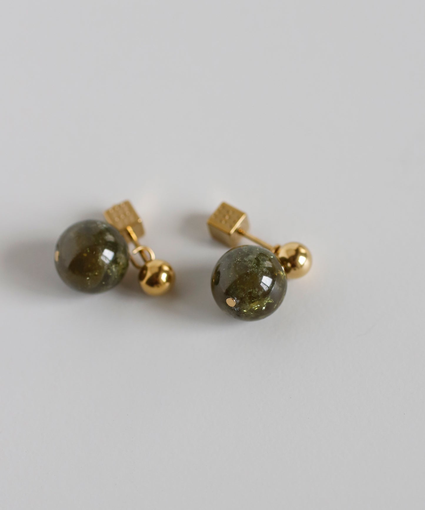 【Stainless Steel IP】2way Sphere Earrings