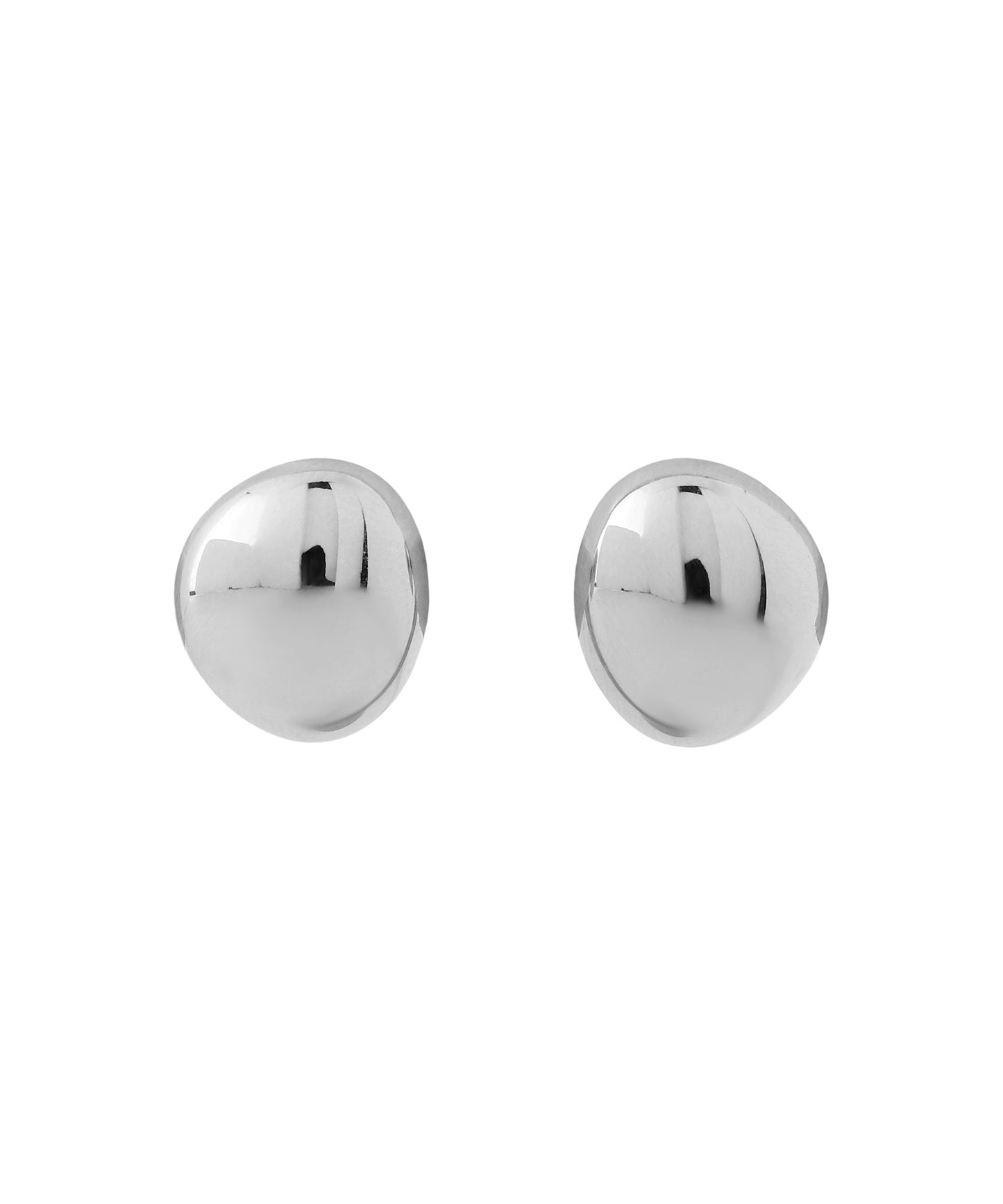 【Stainless Steel IP】Oval Metal Earrings