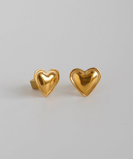 【Stainless Steel IP】Heart Earrings