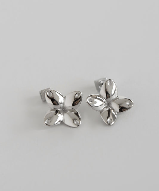 Metal Flower Earrings [Surgical Stainless Steel]