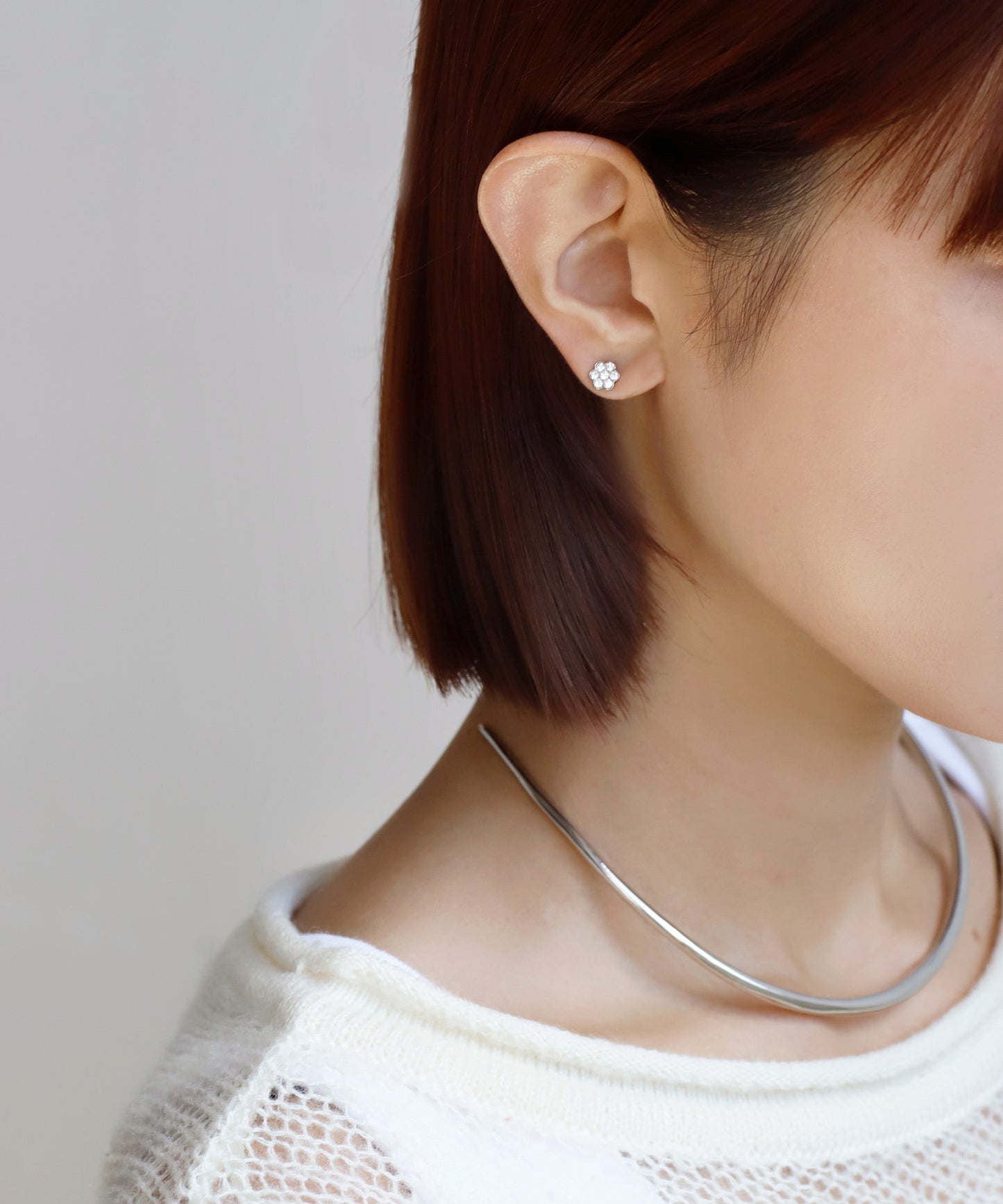 【Stainless Steel IP】Bijou Flower Earrings