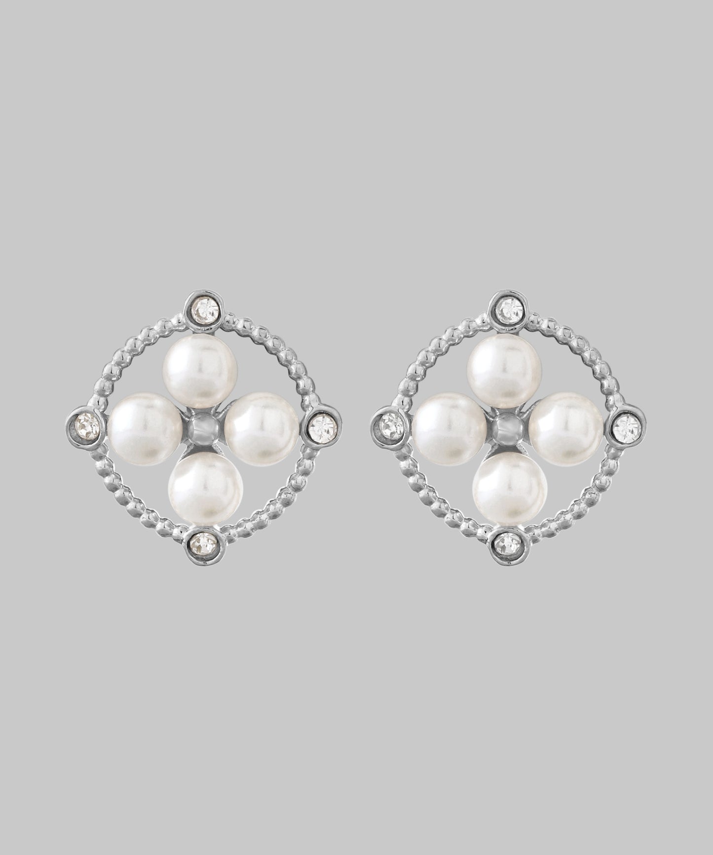 Pearl Flower Earrings [Surgical Stainless Steel]