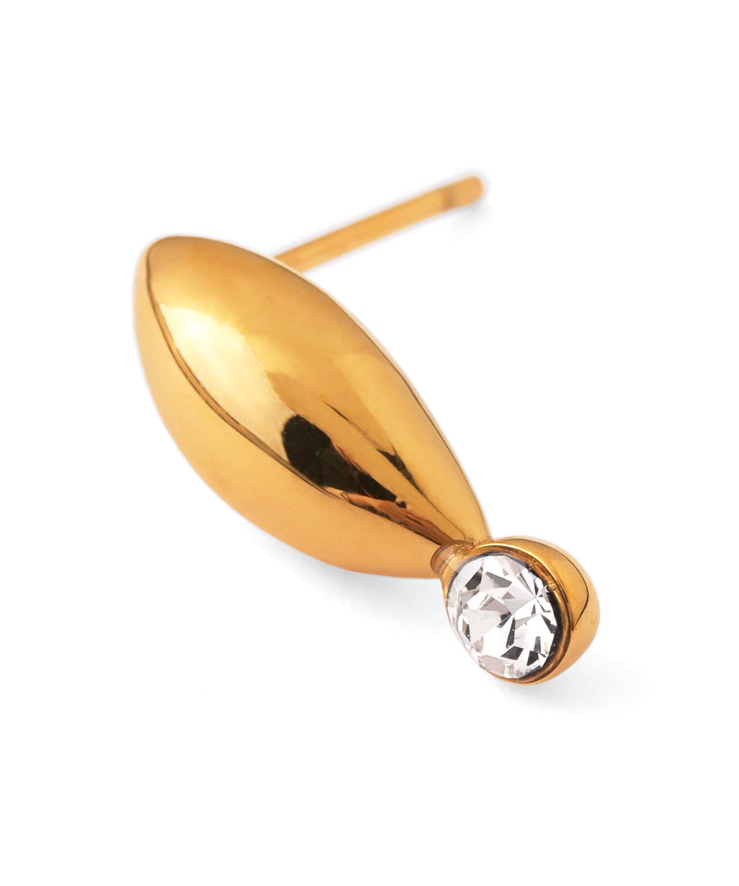 Oval × Bijou Earrings [Surgical Stainless Steel]