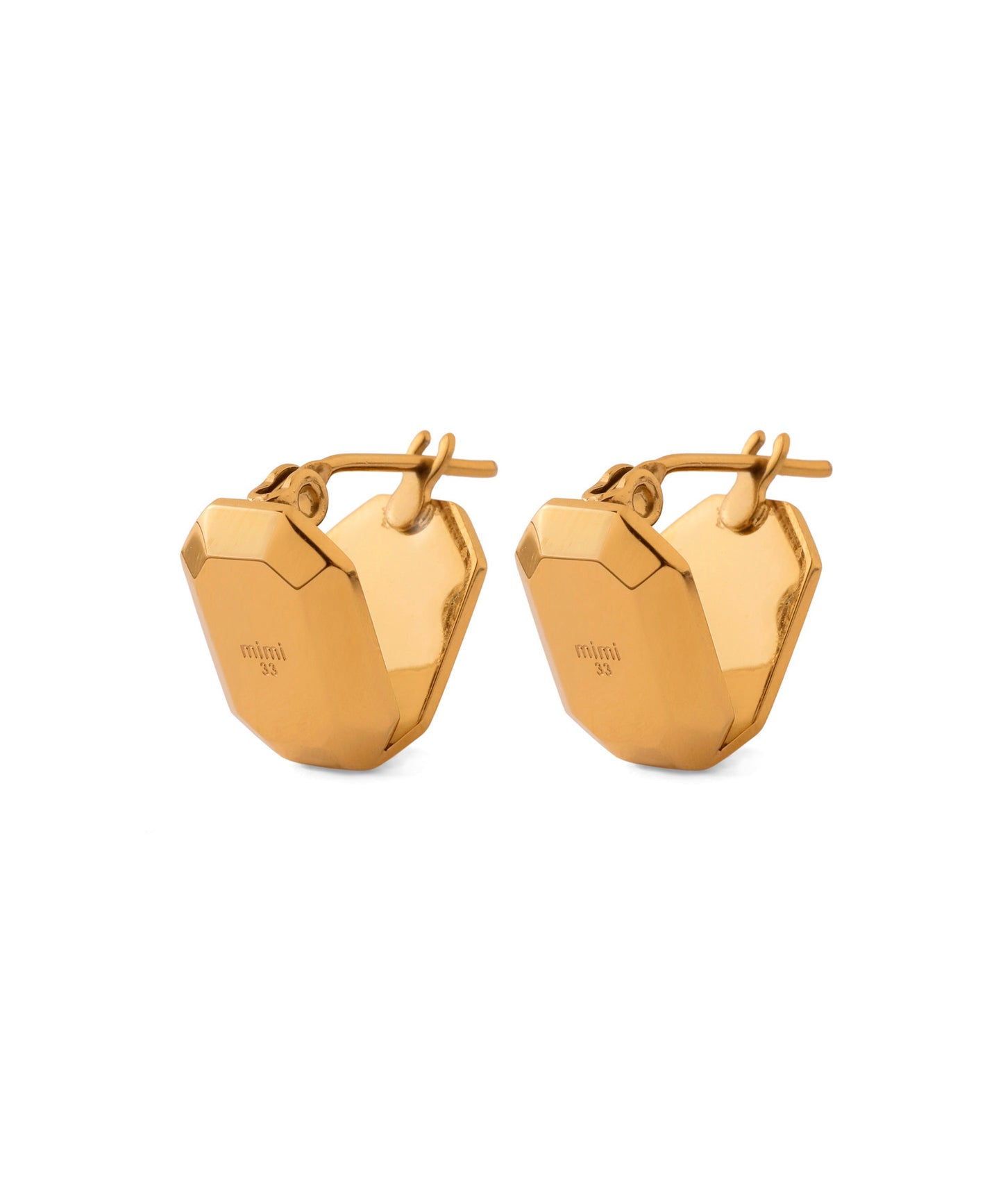 Square Design Earrings [Stainless Steel]