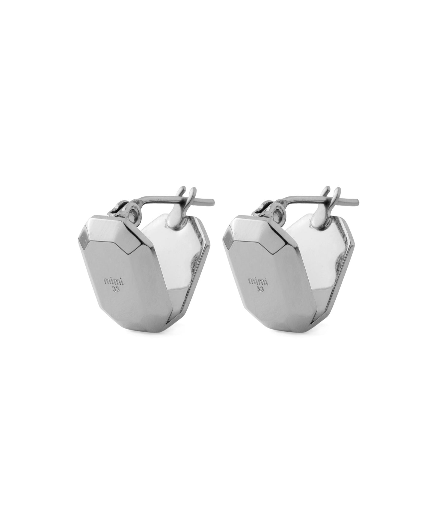 Square Design Earrings [Stainless Steel]