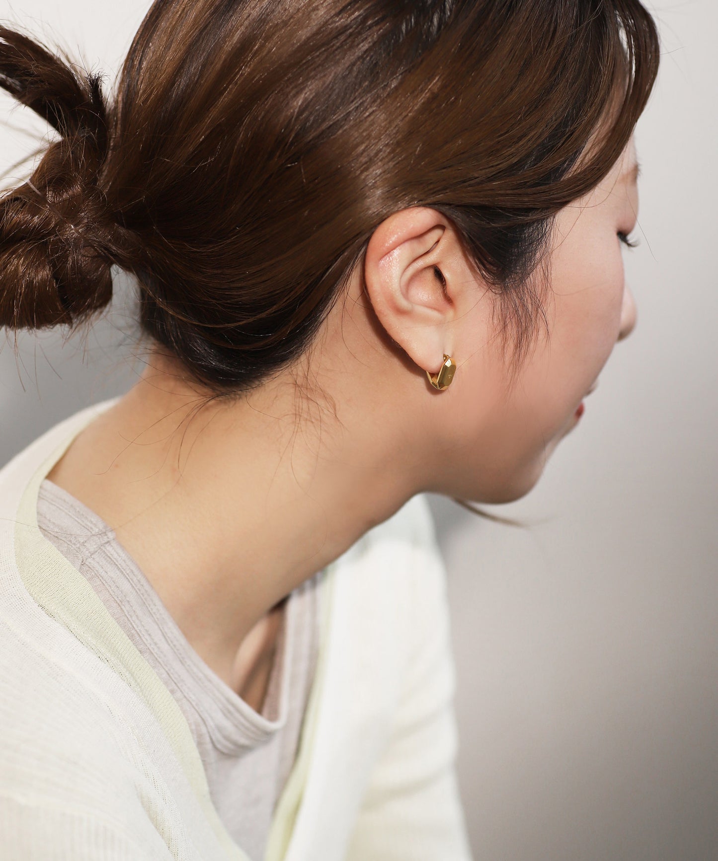 Square Design Earrings [Stainless Steel]