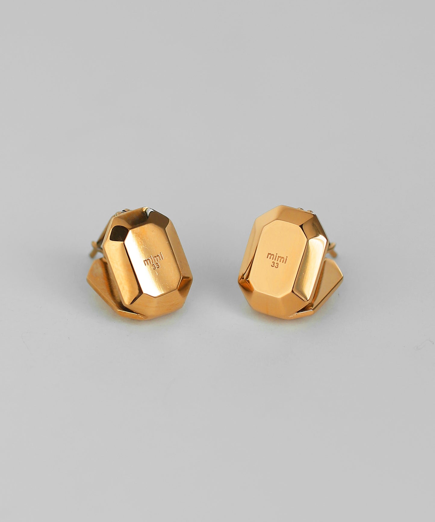 Square Design Earrings [Stainless Steel]