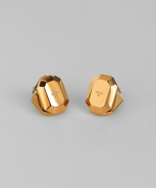 Square Design Earrings [Stainless Steel]