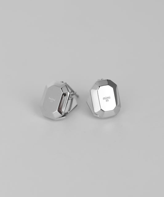 Square Design Earrings [Stainless Steel]