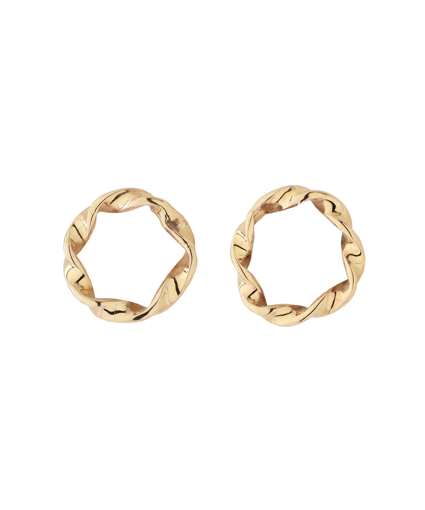 Twisted Circle Earrings [10K] [UMU]