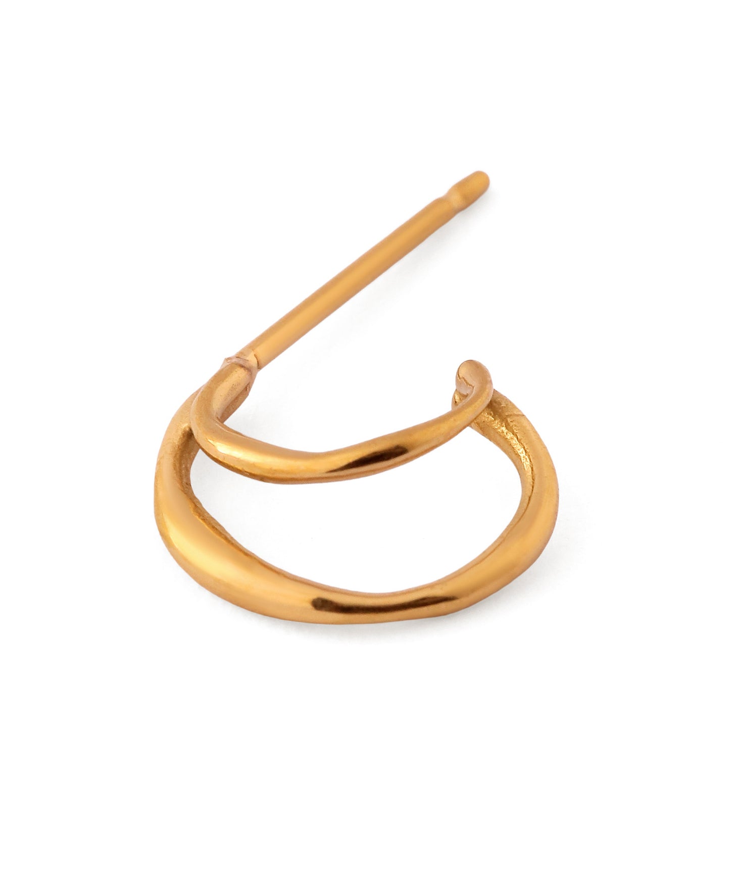 Double Line Hoop Earrings [Surgical Stainless Steel]