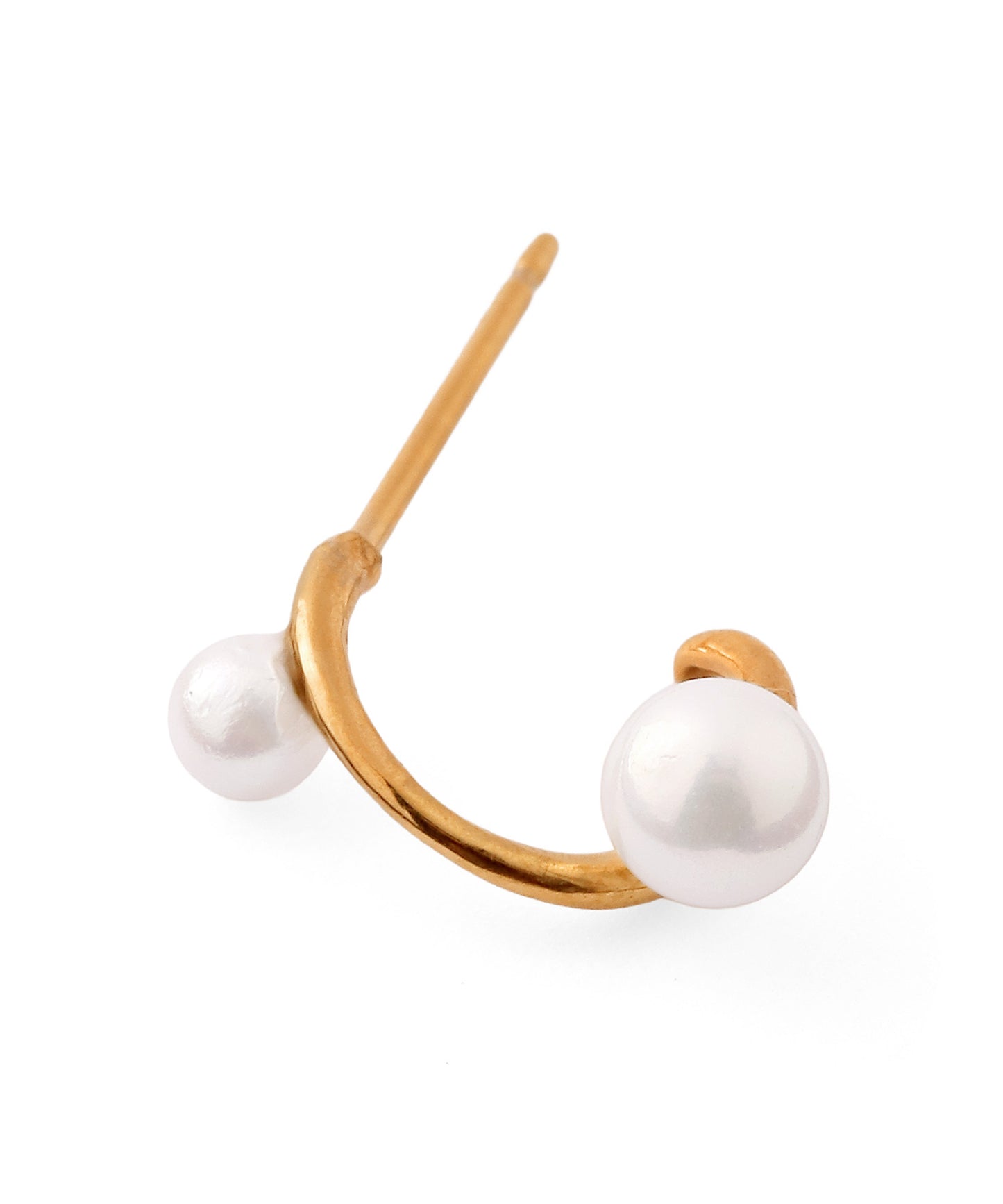 Pearl Hoop Earrings [Surgical Stainless Steel]