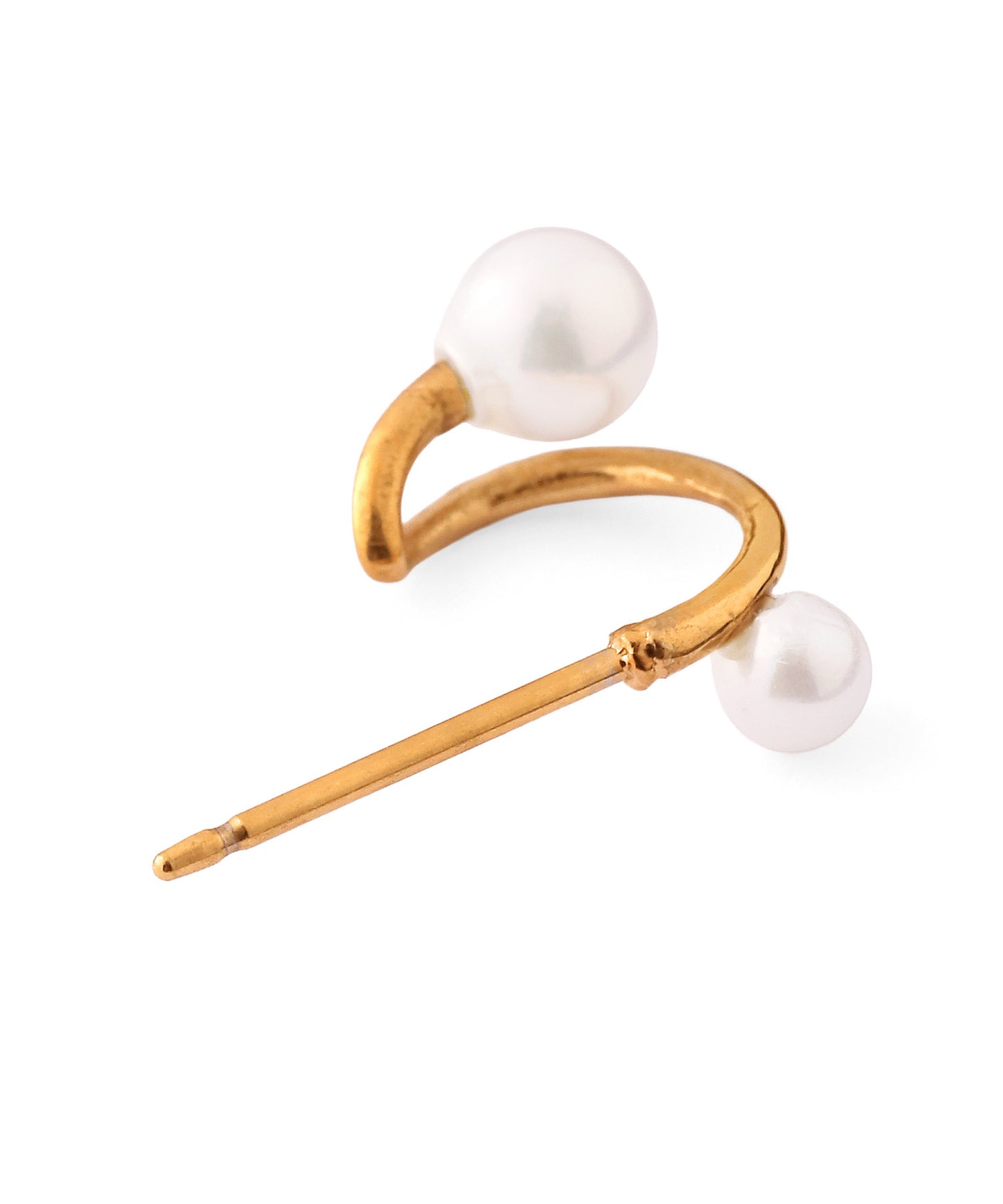 Pearl Hoop Earrings [Surgical Stainless Steel]