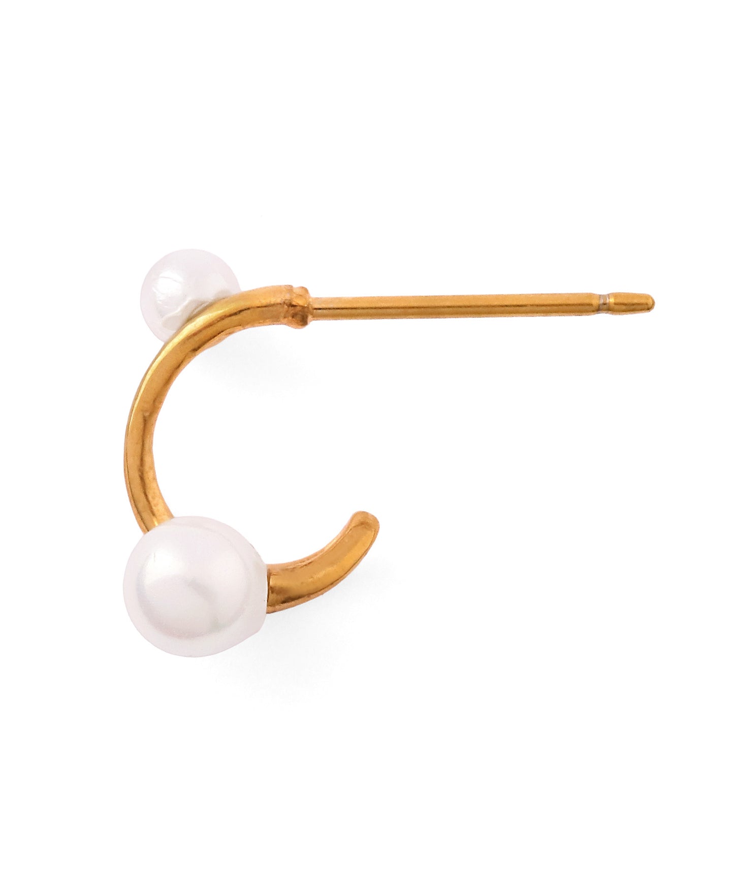 Pearl Hoop Earrings [Surgical Stainless Steel]