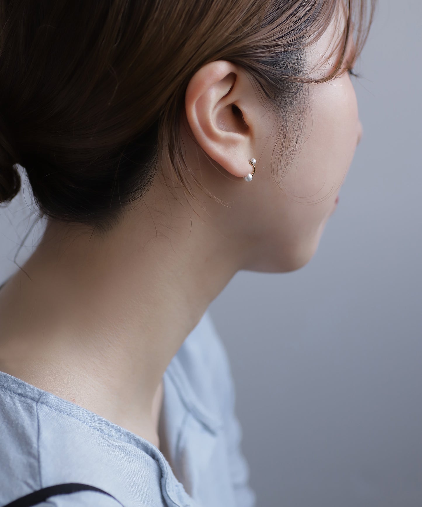 Pearl Hoop Earrings [Surgical Stainless Steel]