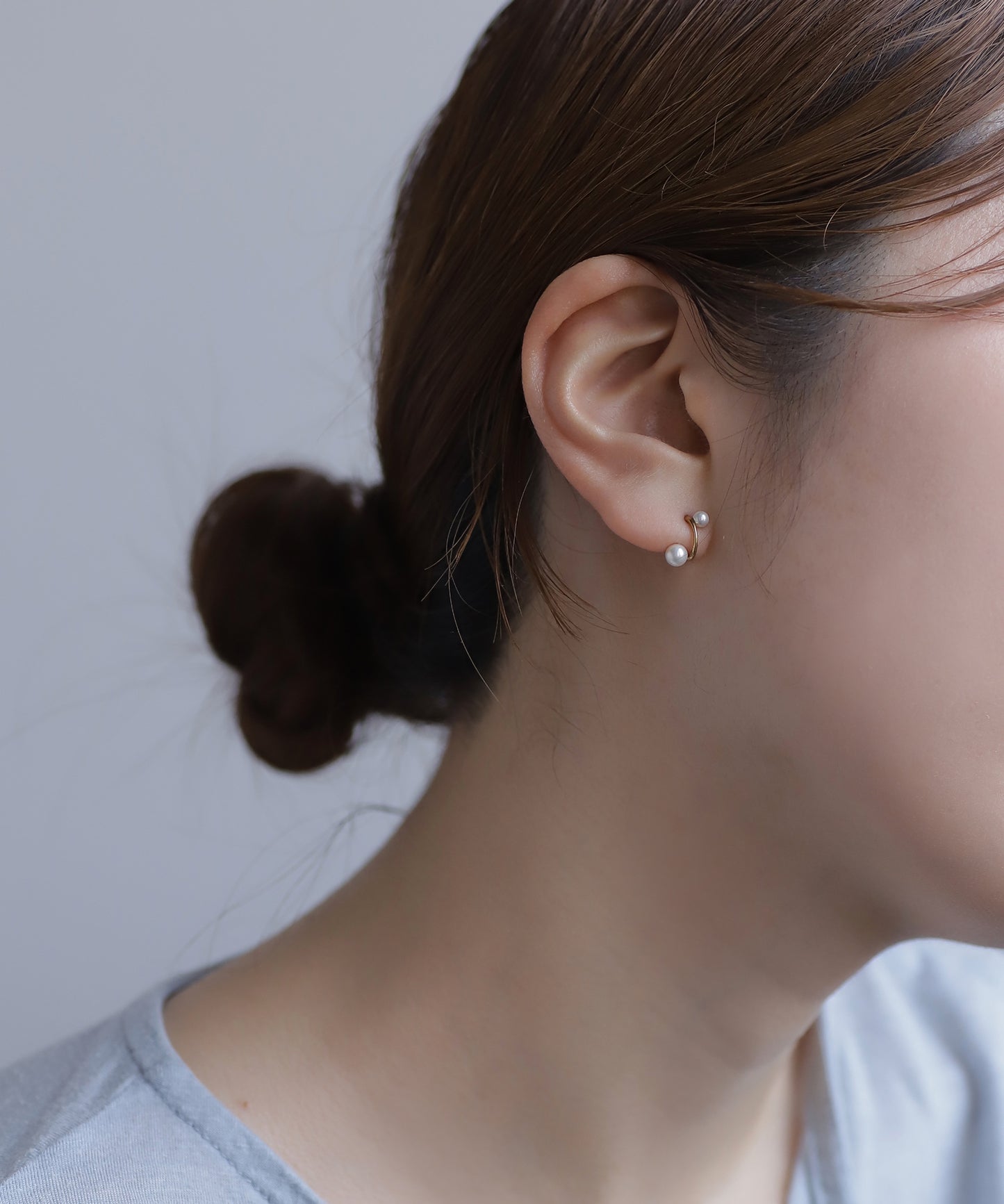 Pearl Hoop Earrings [Surgical Stainless Steel]