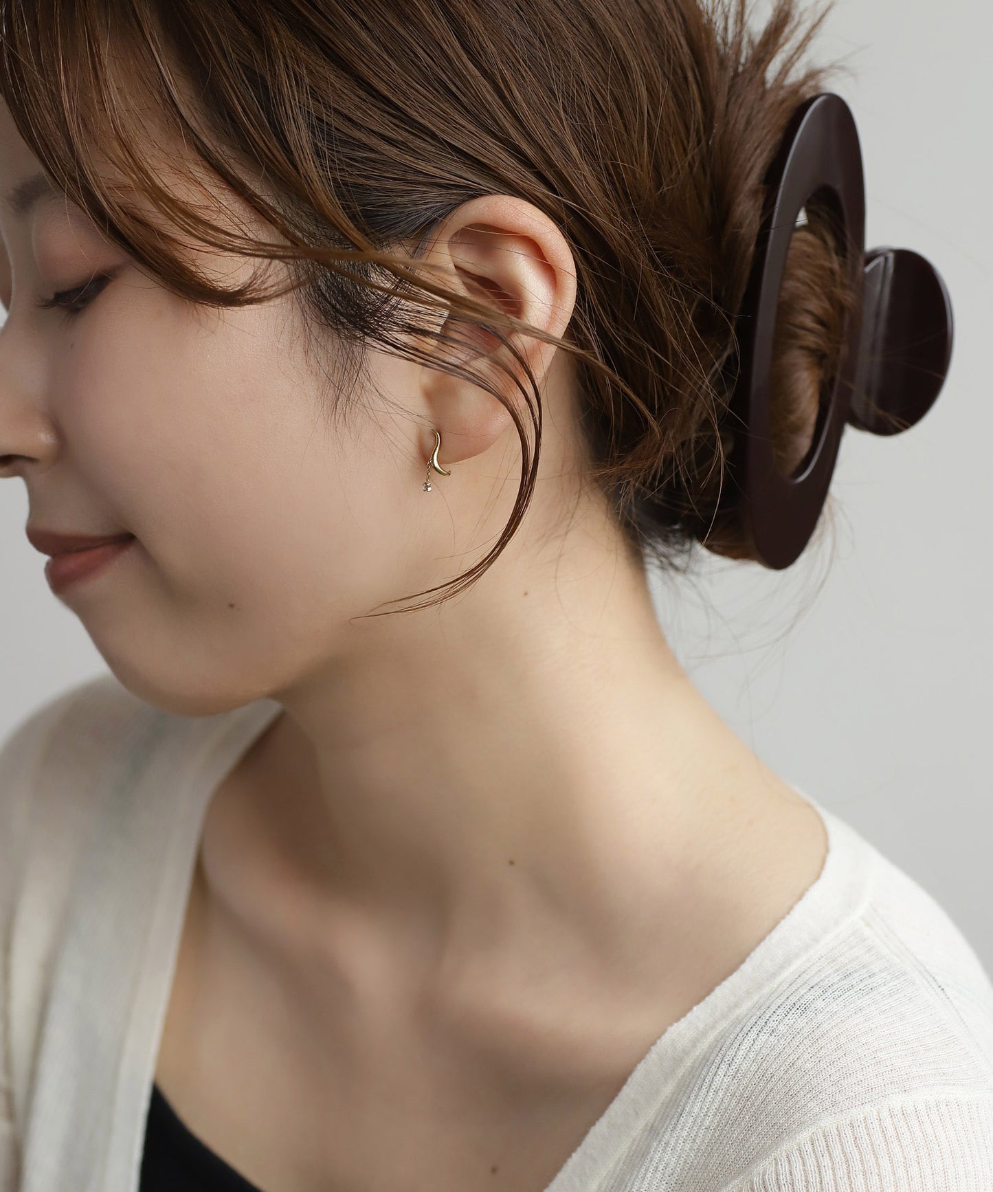 Bijou Curl Earrings [Stainless Steel]
