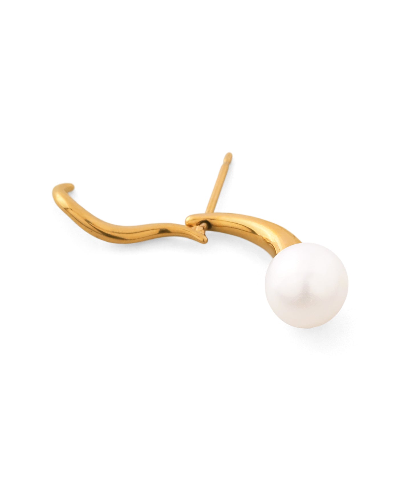 2-Way Freshwater Pearl Earrings [Stainless Steel]