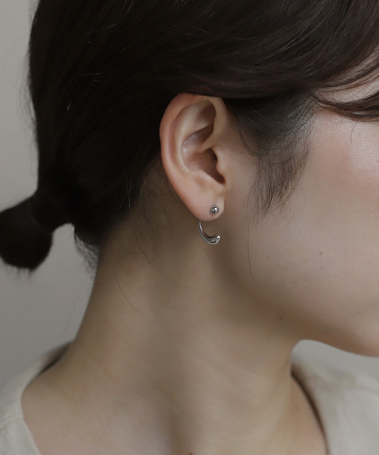 Nuance Line 2-Way Earrings [Surgical Stainless Steel]