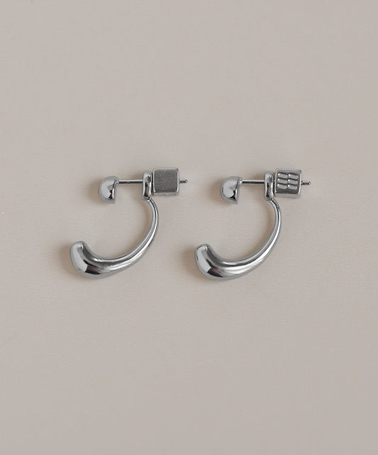 Nuance Line 2-Way Earrings [Surgical Stainless Steel]