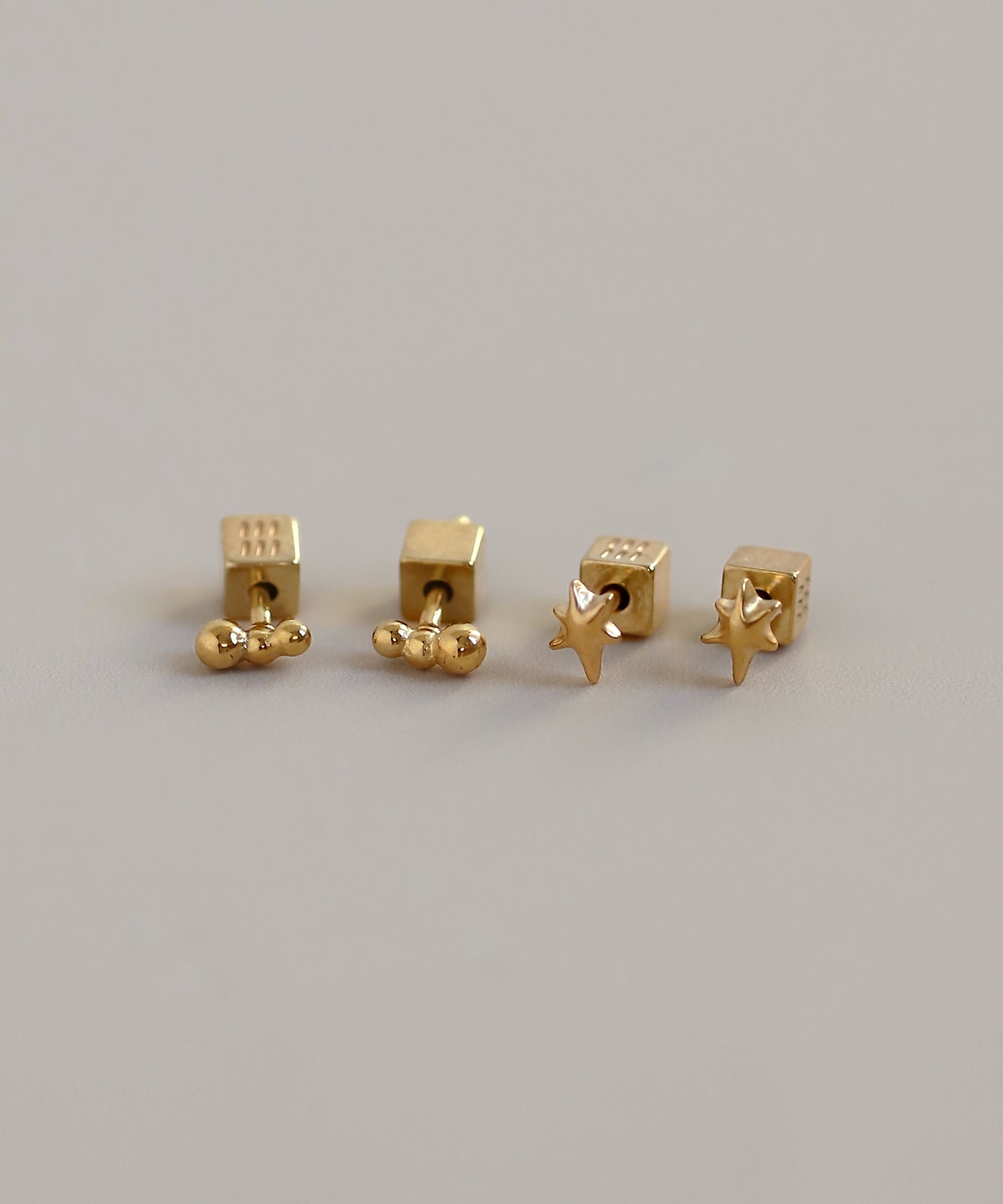 Design Earrings [Set of 2 Pairs] [Surgical Stainless Steel]