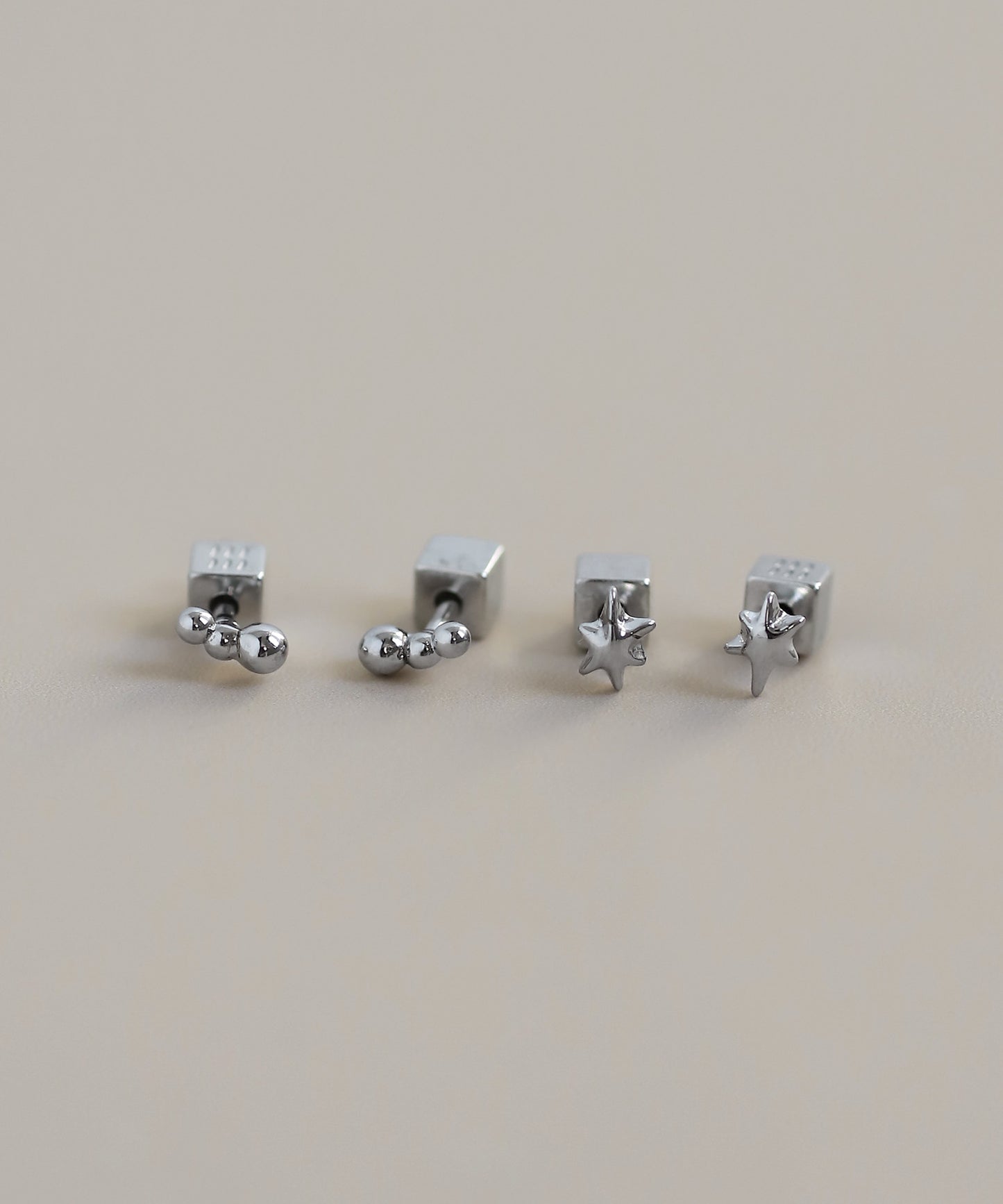 Design Earrings [Set of 2 Pairs] [Surgical Stainless Steel]